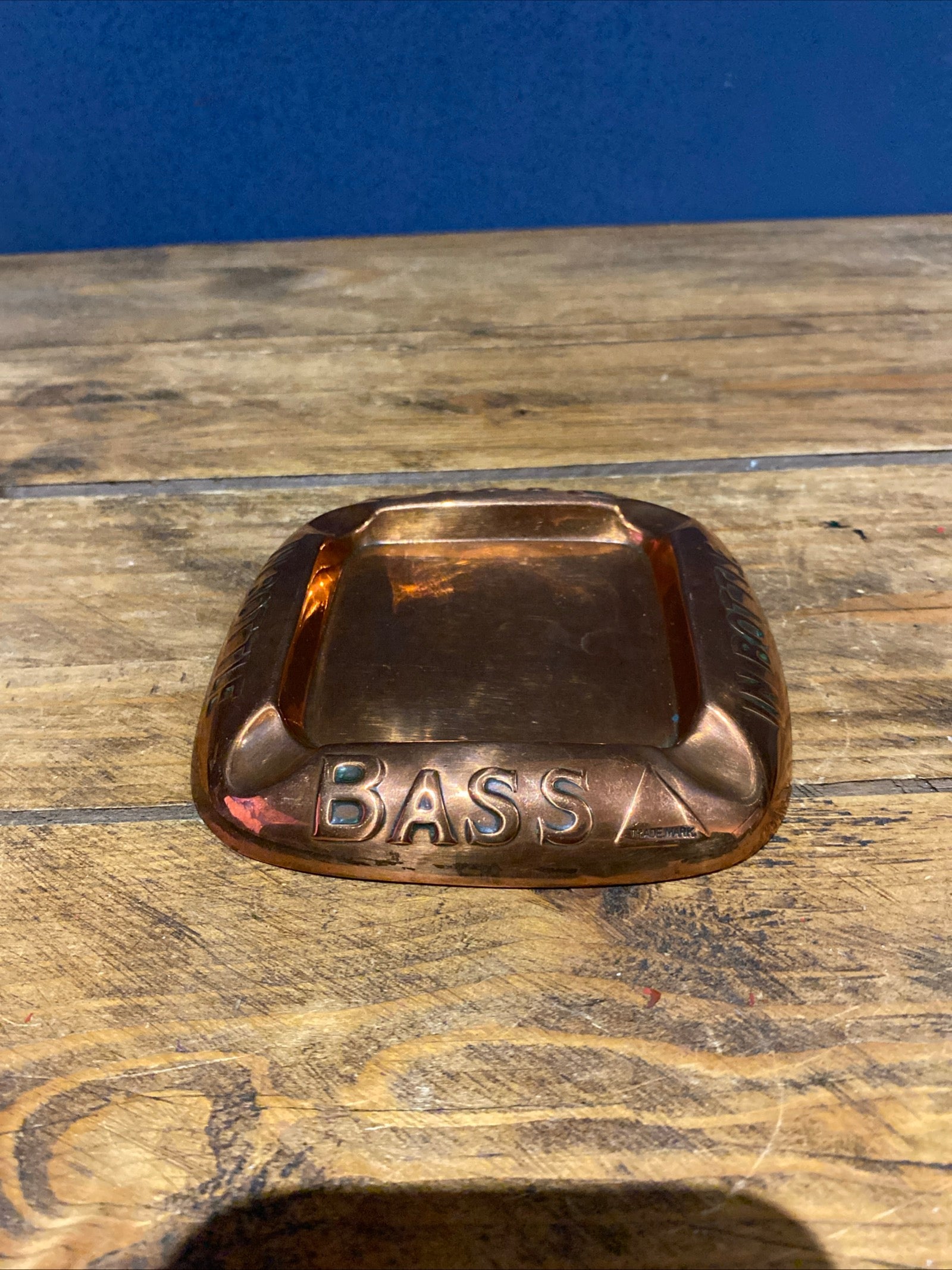 Vintage Bass Copper Ashtray , OCH Ltd, Nice Early Item.