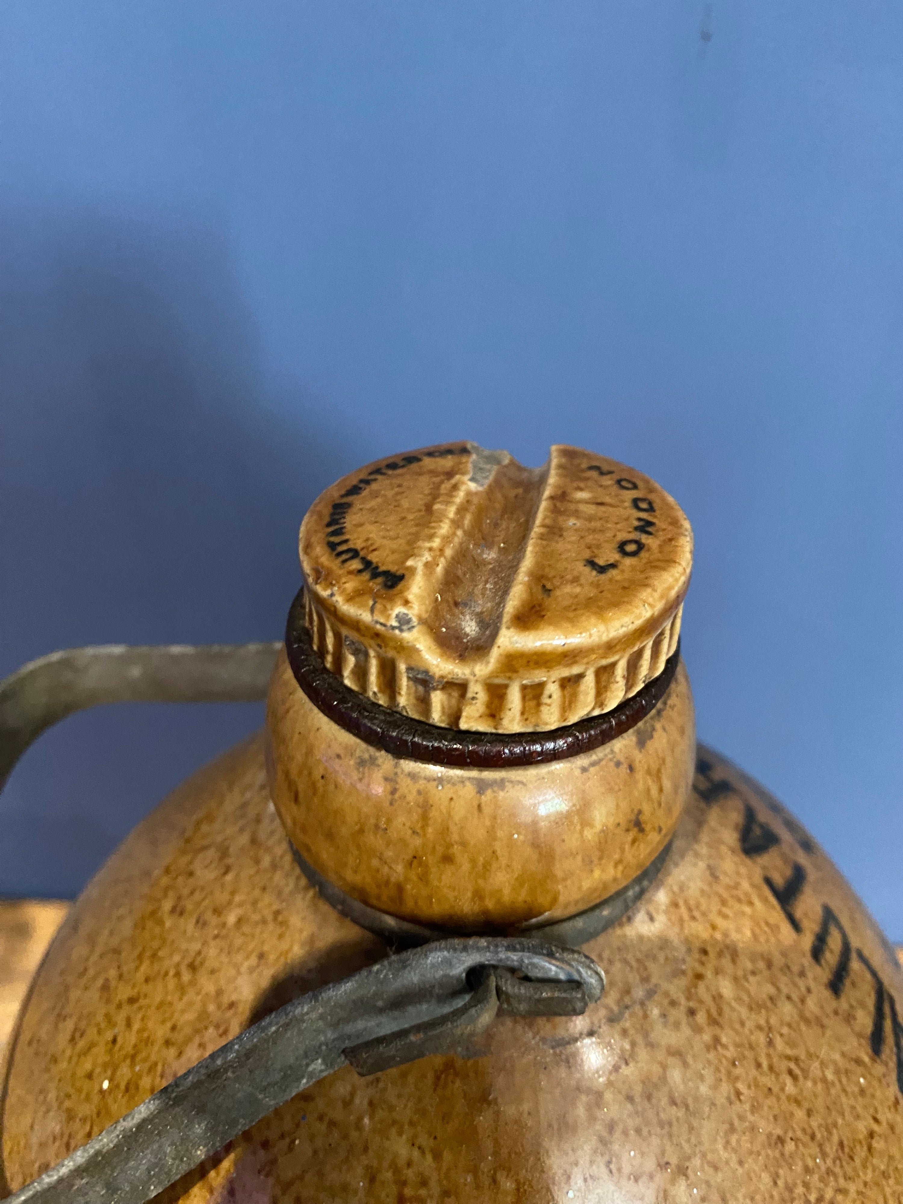 Vintage Salutaris Water Co , Stoneware Bottle / Flagon / Pot