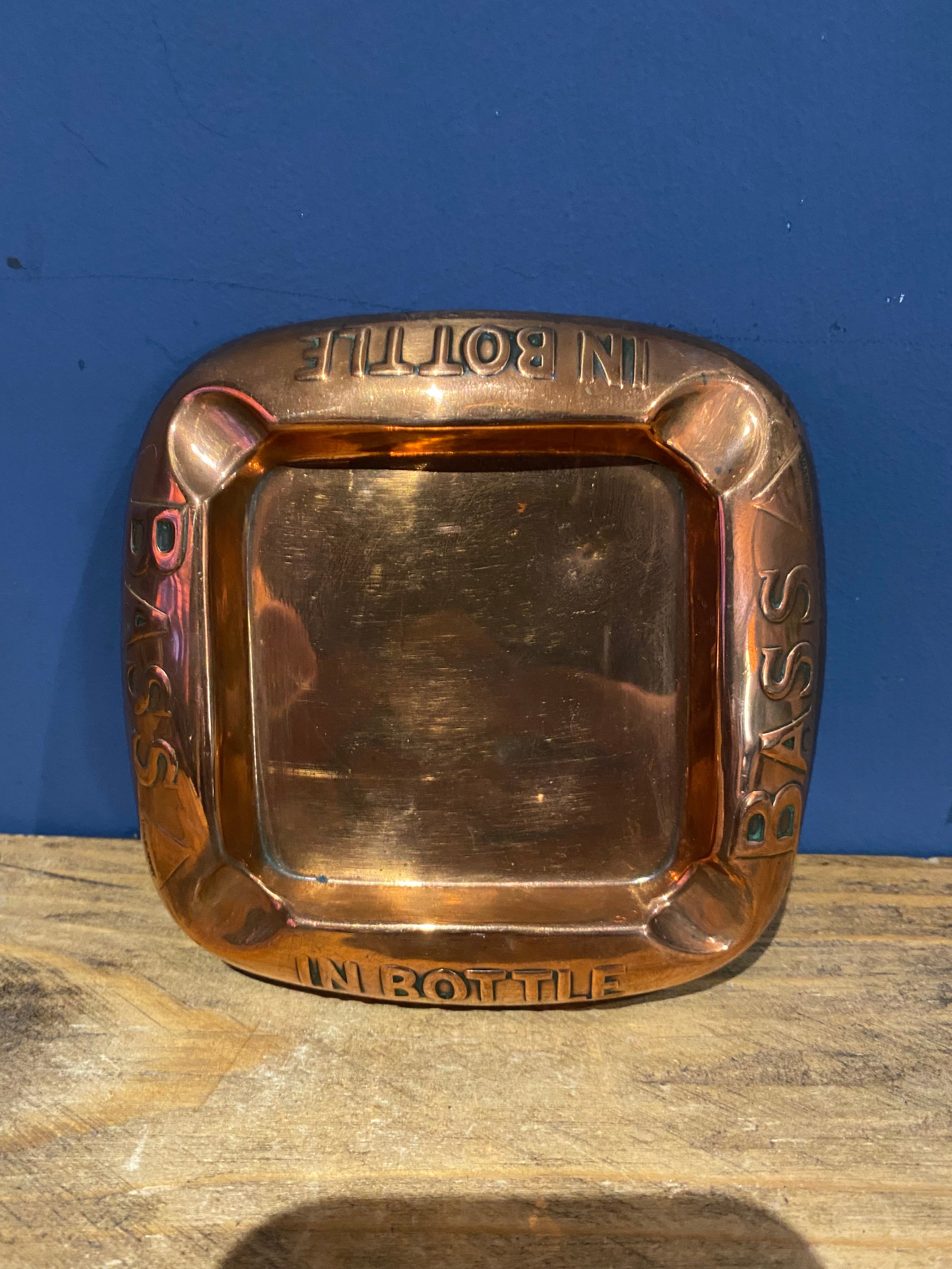 Vintage Bass Copper Ashtray , OCH Ltd, Nice Early Item.