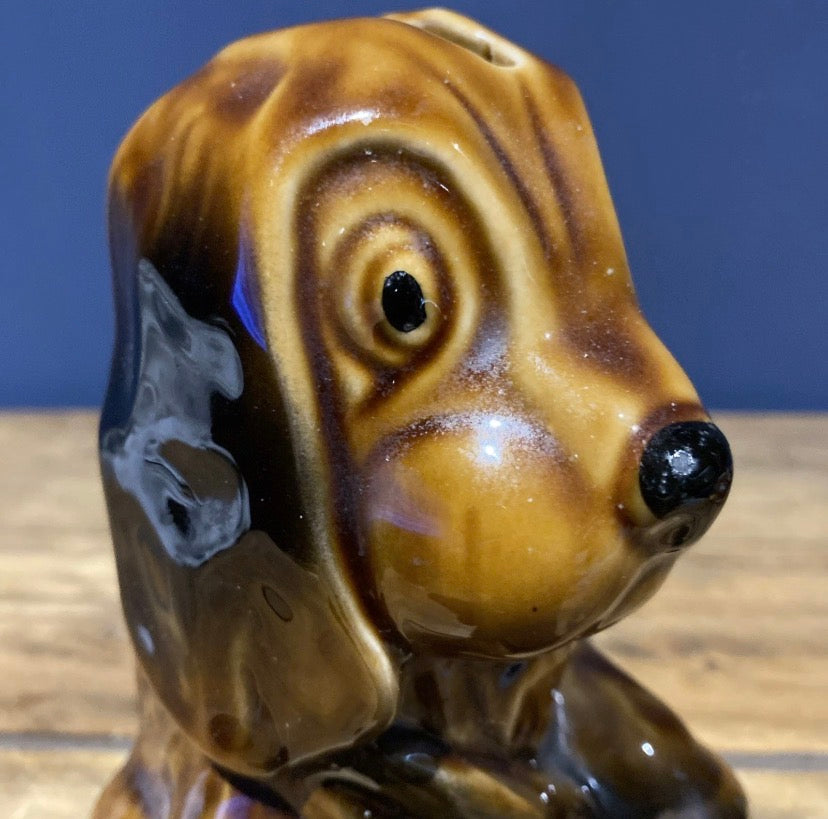 Vintage Treacle Glaze Dog Money Box