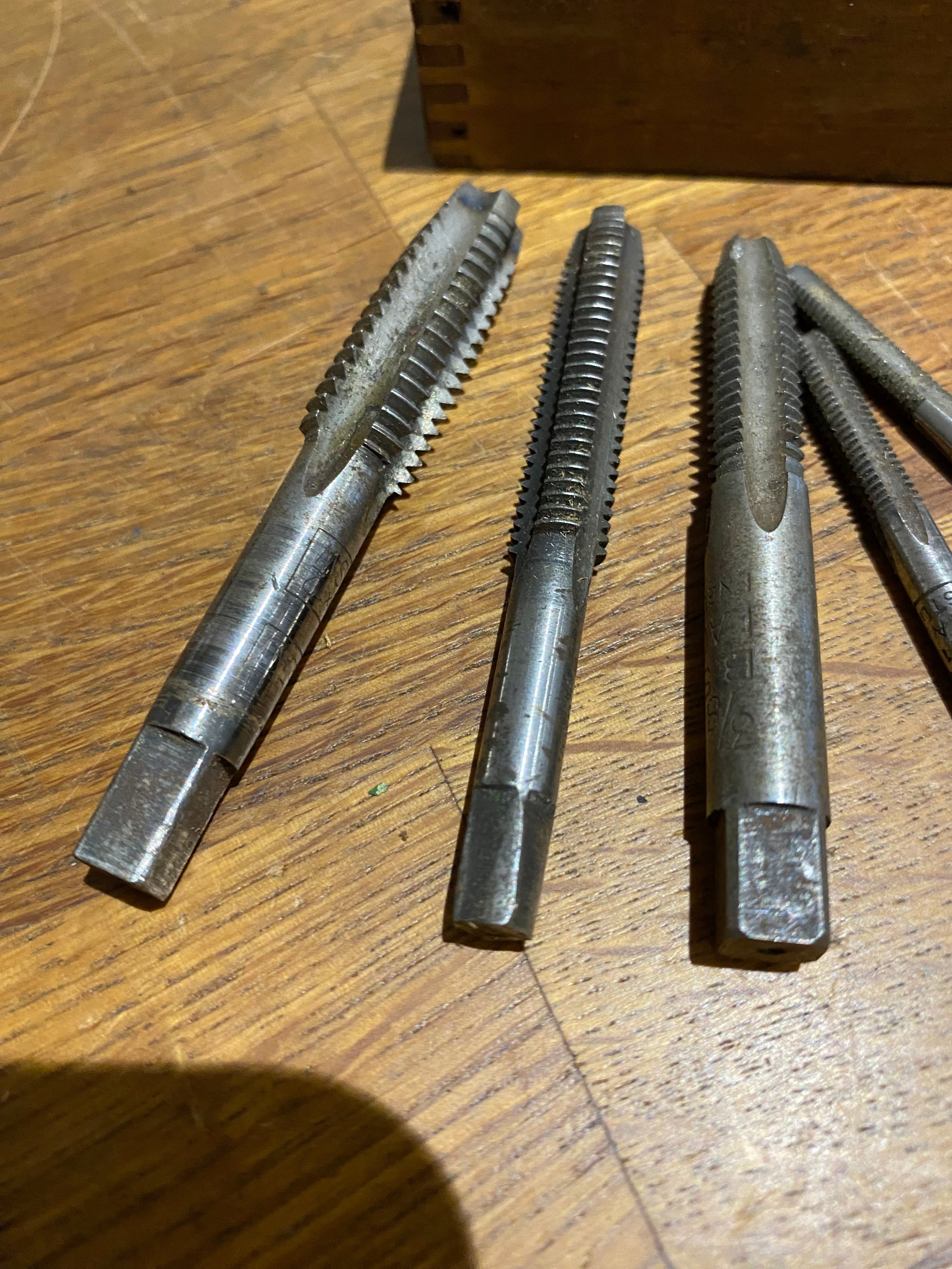 Vintage S W Card Man’f’g Co, Box Of Taps. Tools