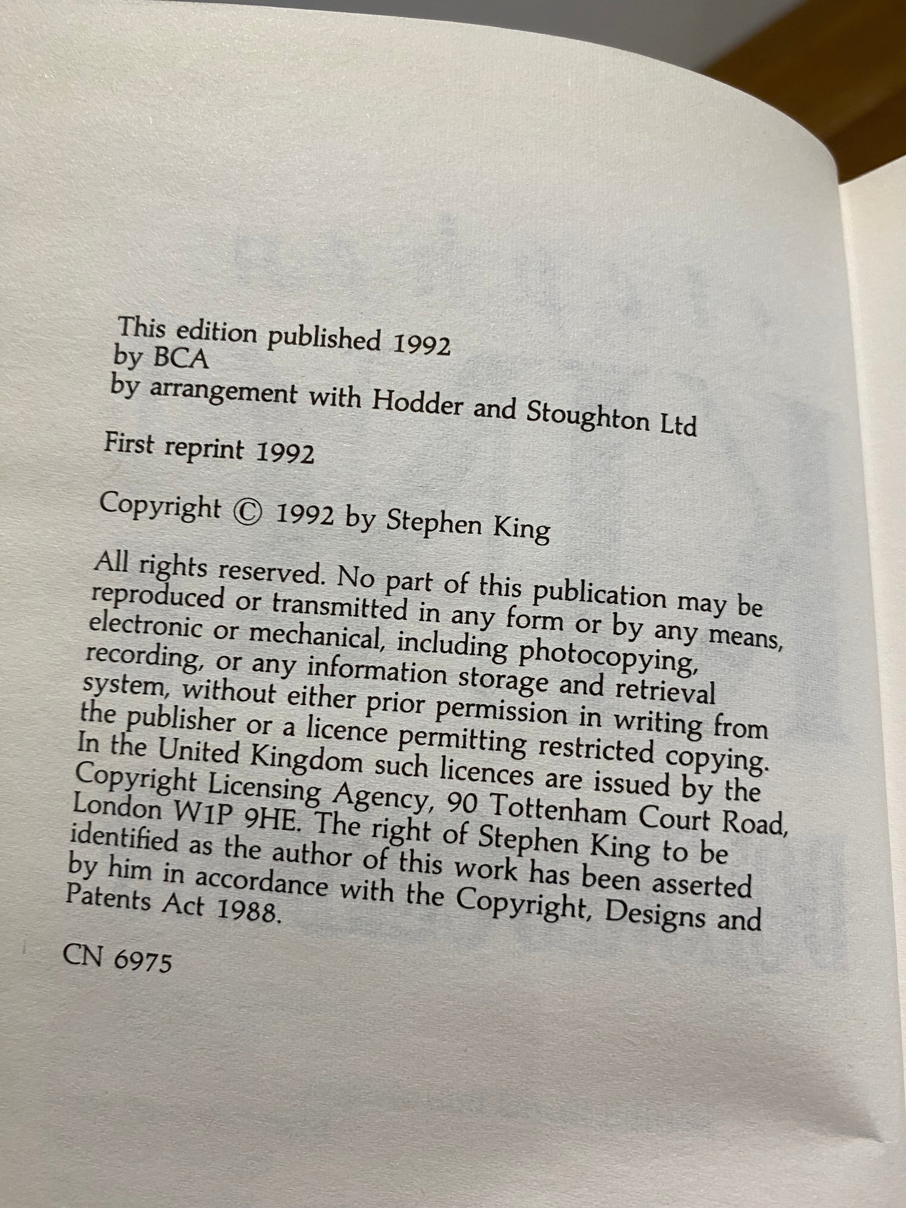 Stephen King - Dolores Claiborne , BCA Books 1992 , hardback.