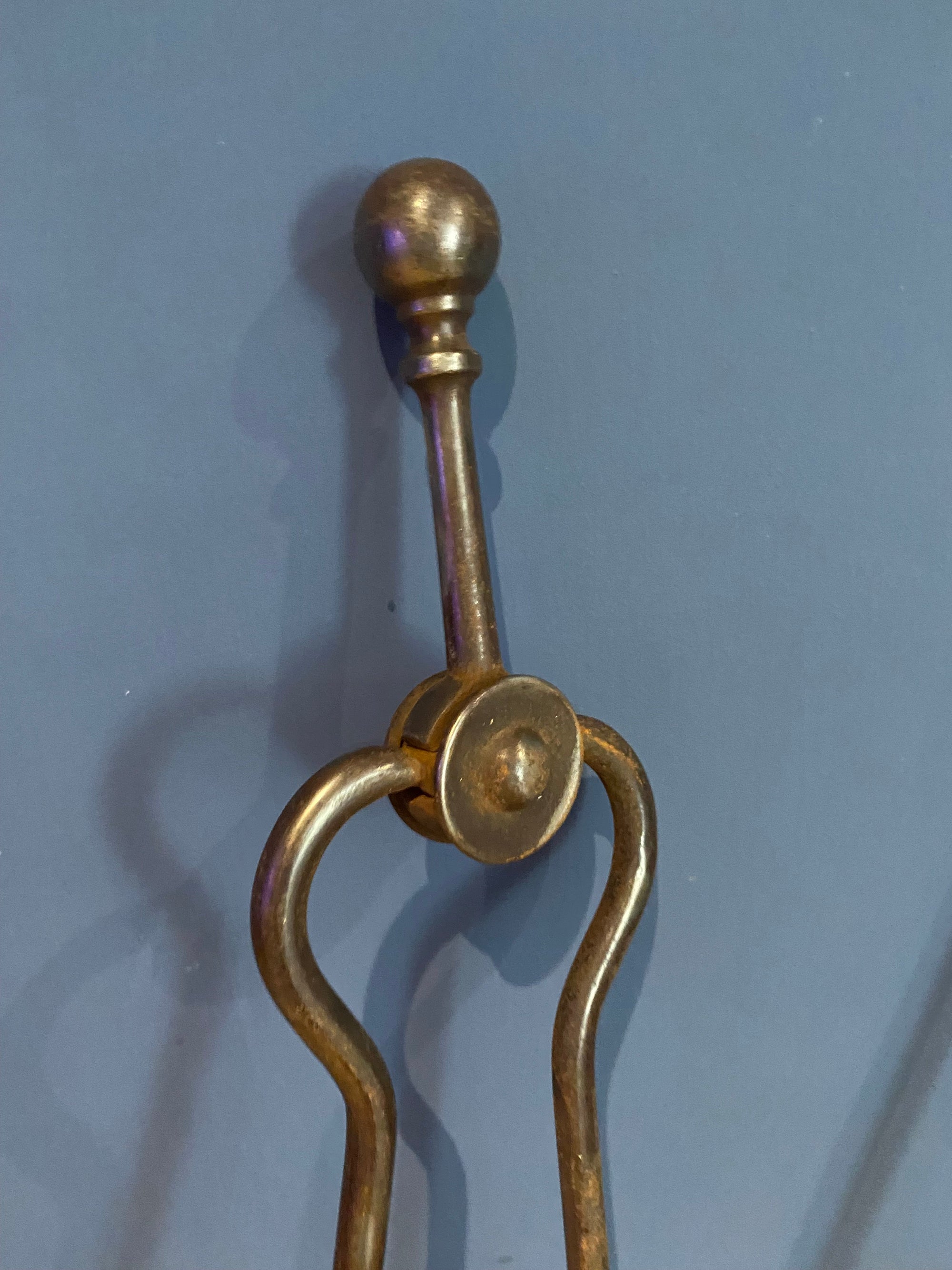 Antique Fireside Tongs And Shovel/scoop