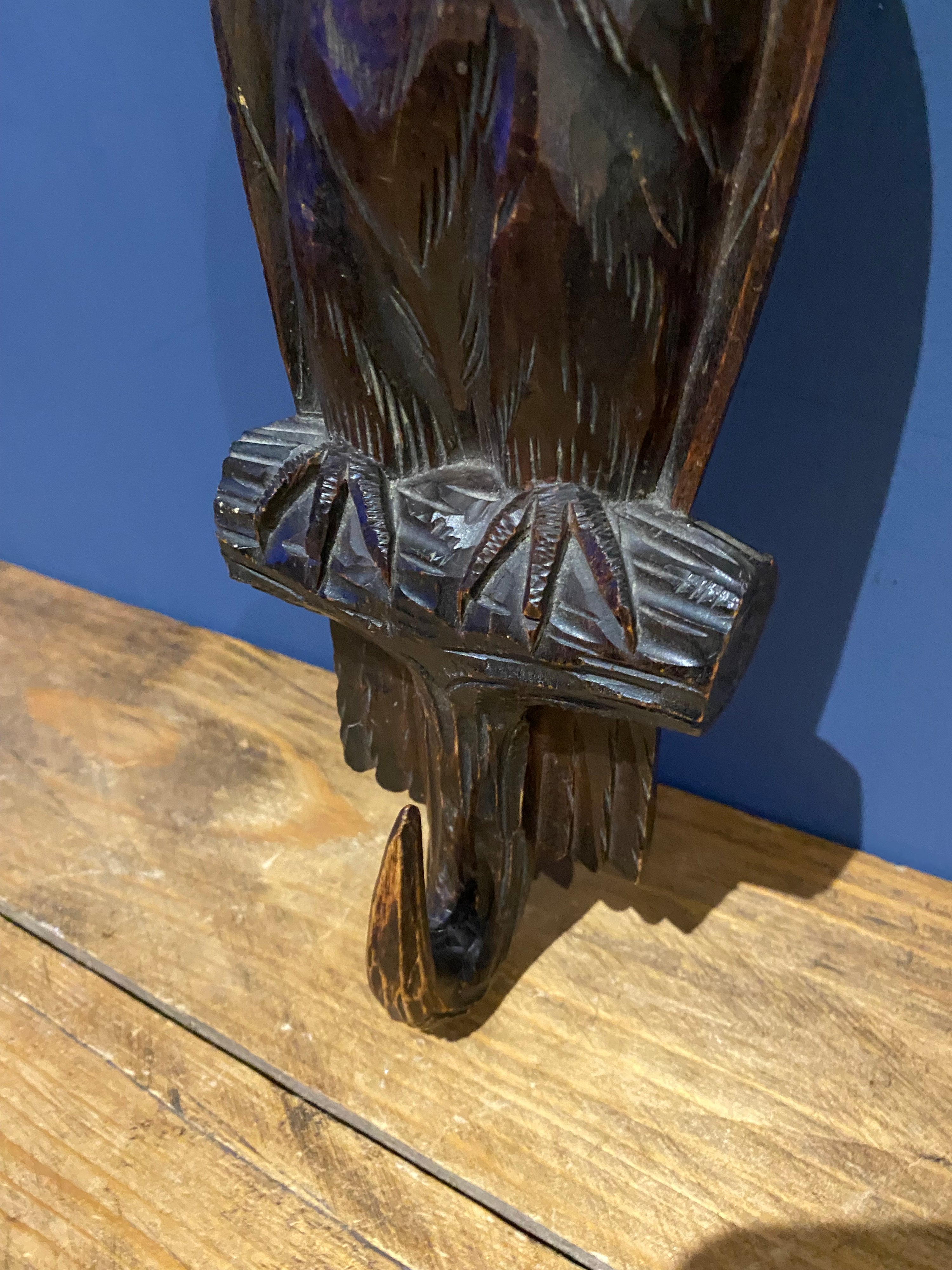 Vintage Early Black Forest Owl Hook