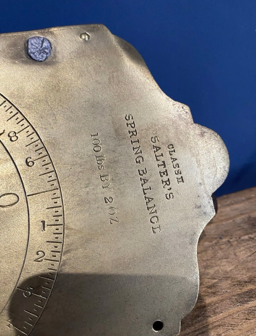 Vintage Salters Class II , Spring Balance 100 Lb By 2oz Hanging Scales