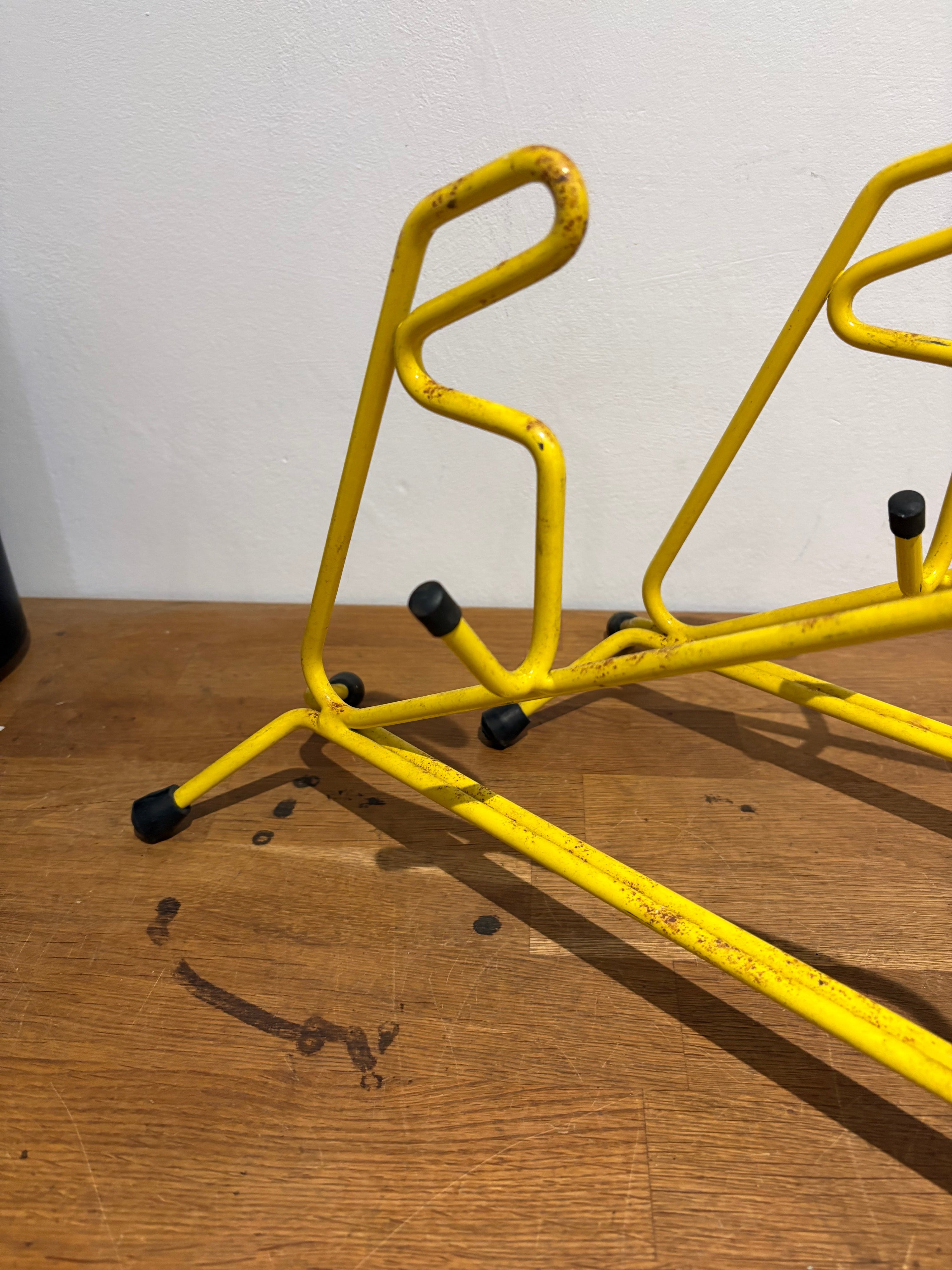 Vintage Wood Cutting Stands / Mobile Trestles, Used But Still Useable.