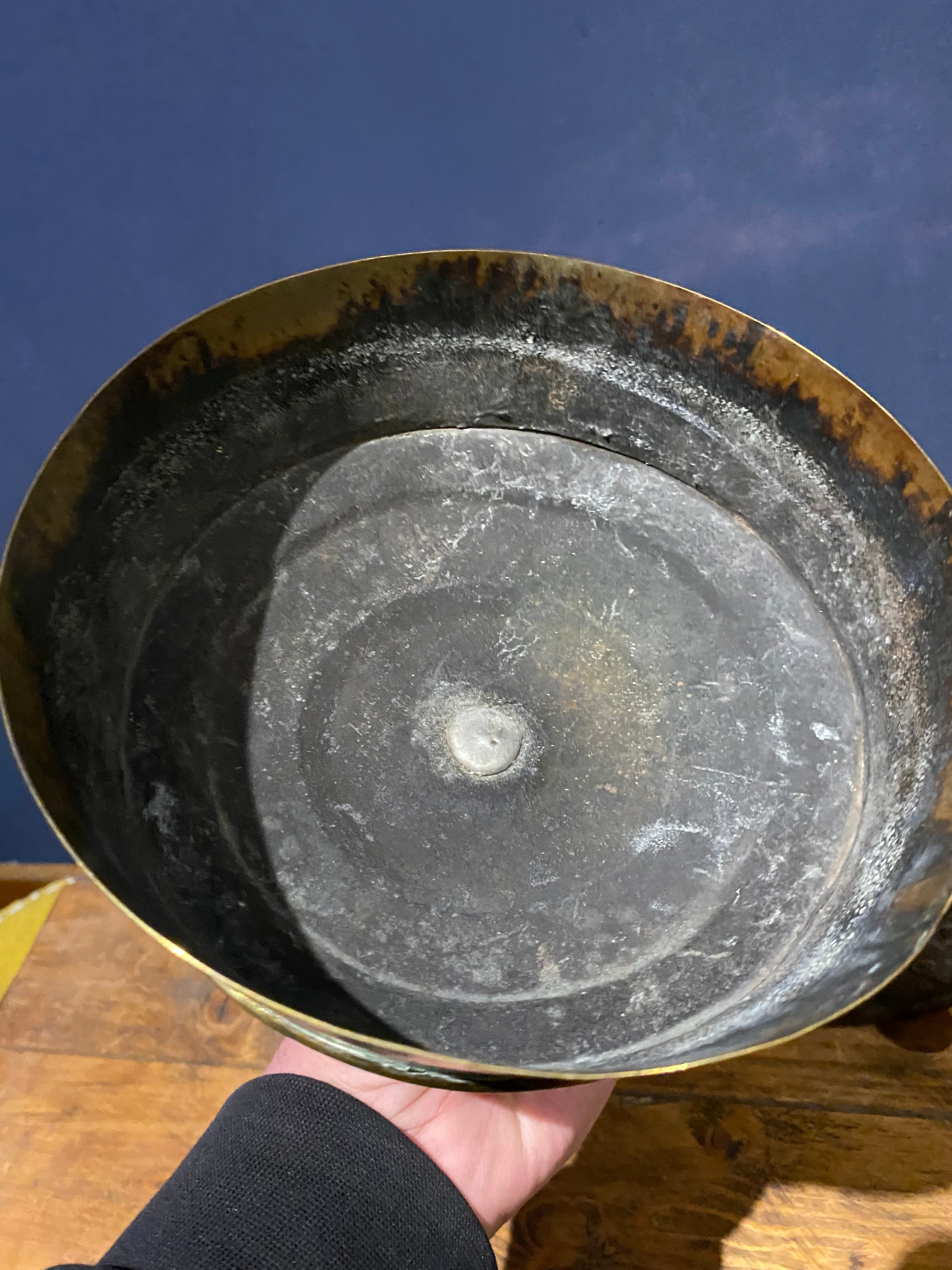Antique Copper And Brass Dutch Doof Pot , Embers Bucket.