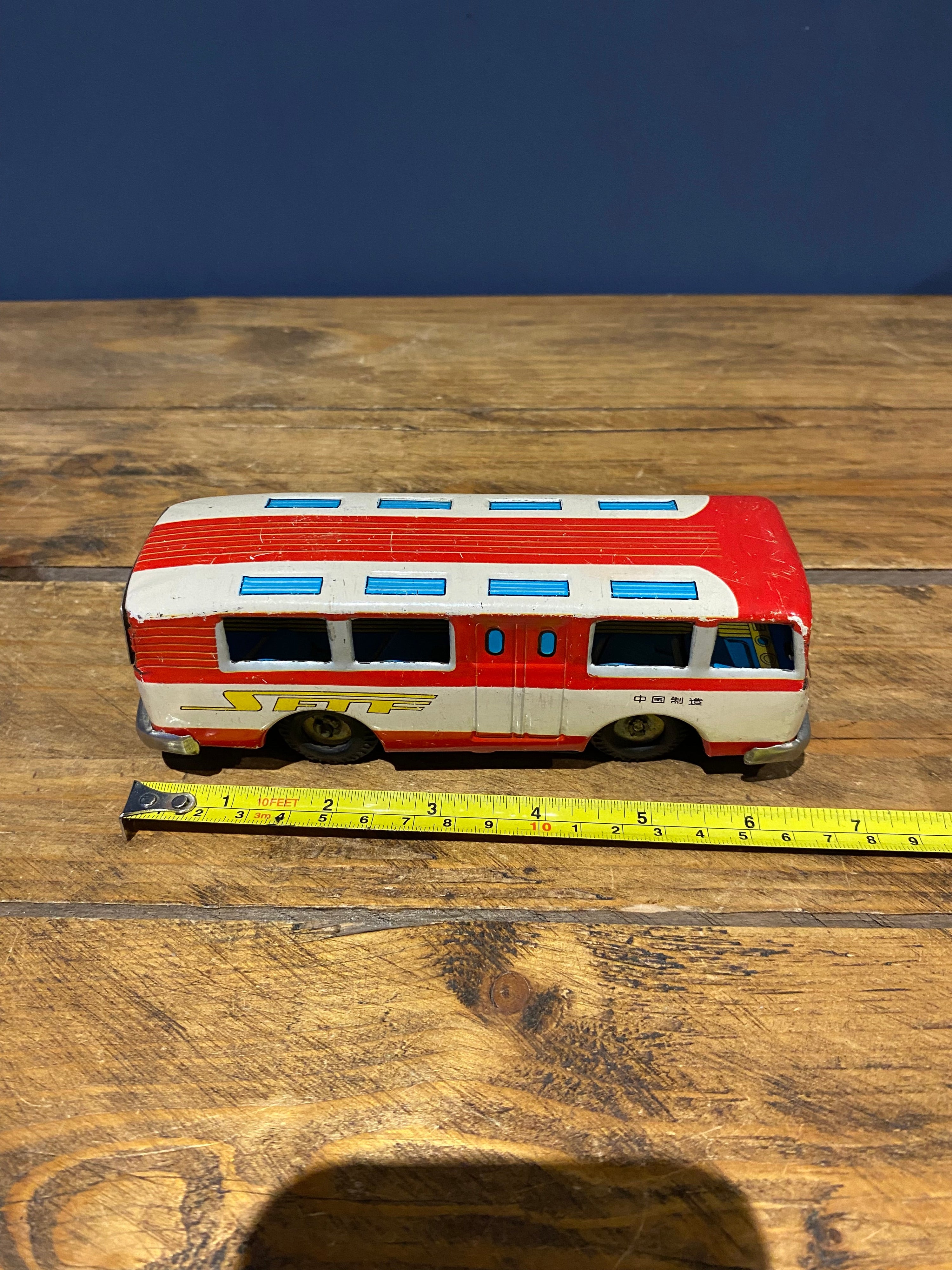 Vintage Tinplate SFTF , Made In China , Tinplate Bus