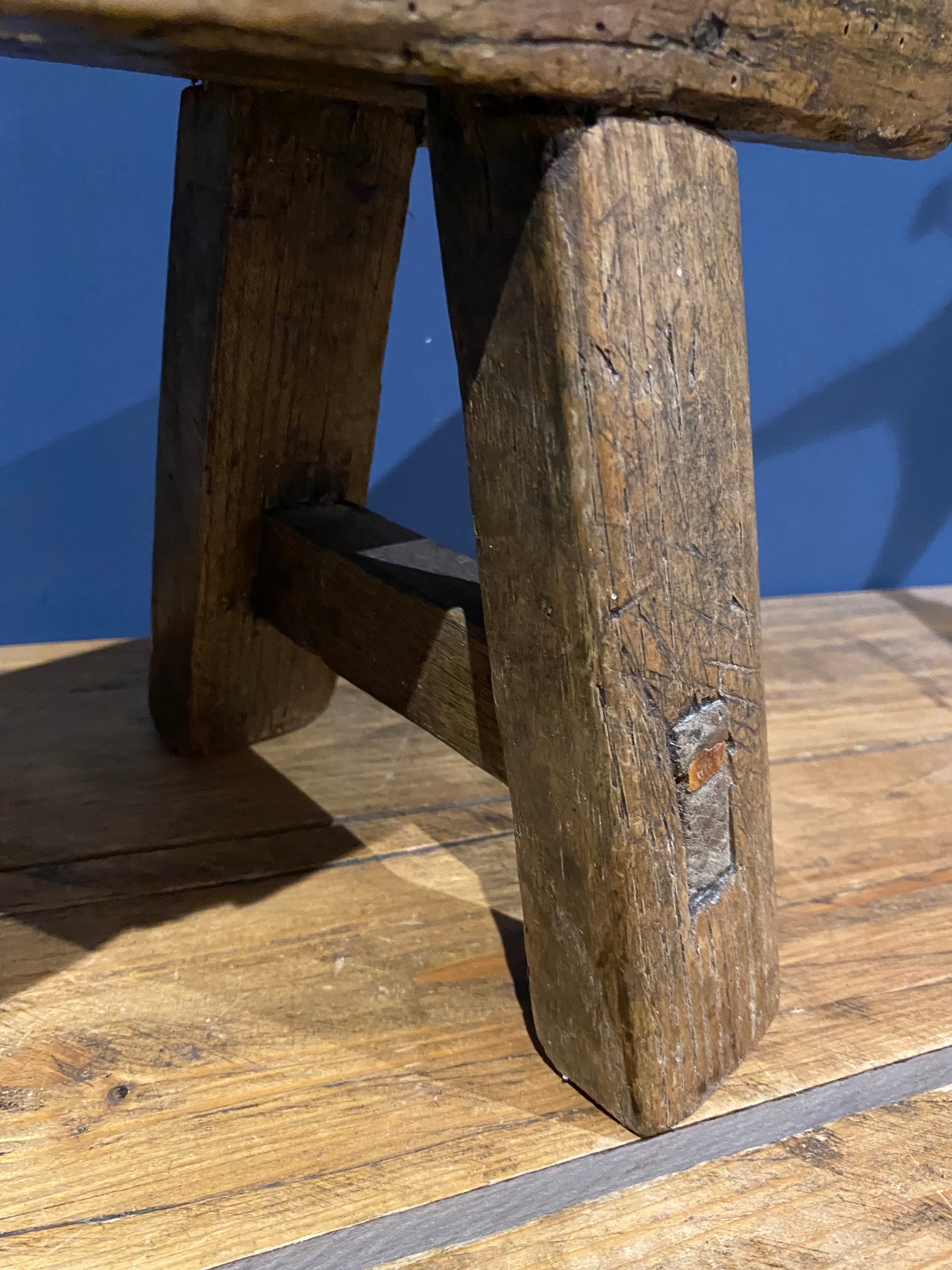 Vintage Rustic Wooden Plant Stand / Pot Stand / Stool