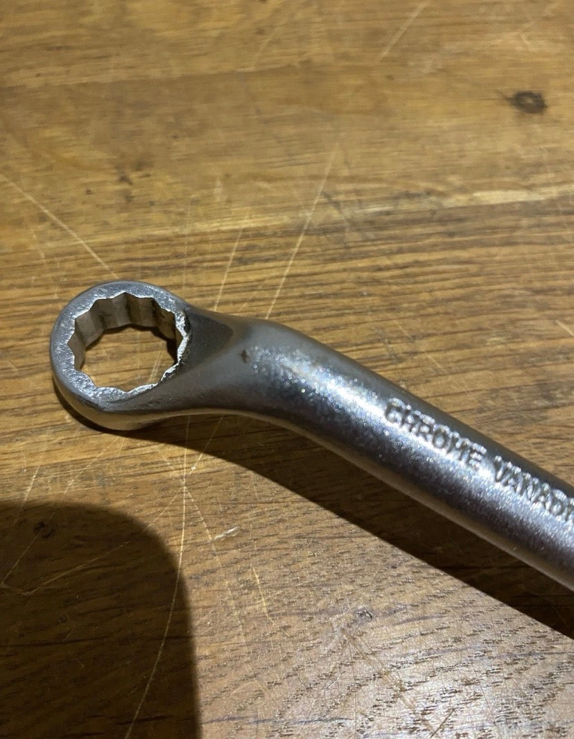 Vintage King Dick Offset Ring Spanner Ddw205 , 3/8bs, 5/16W + 7/16BS , 3/8W