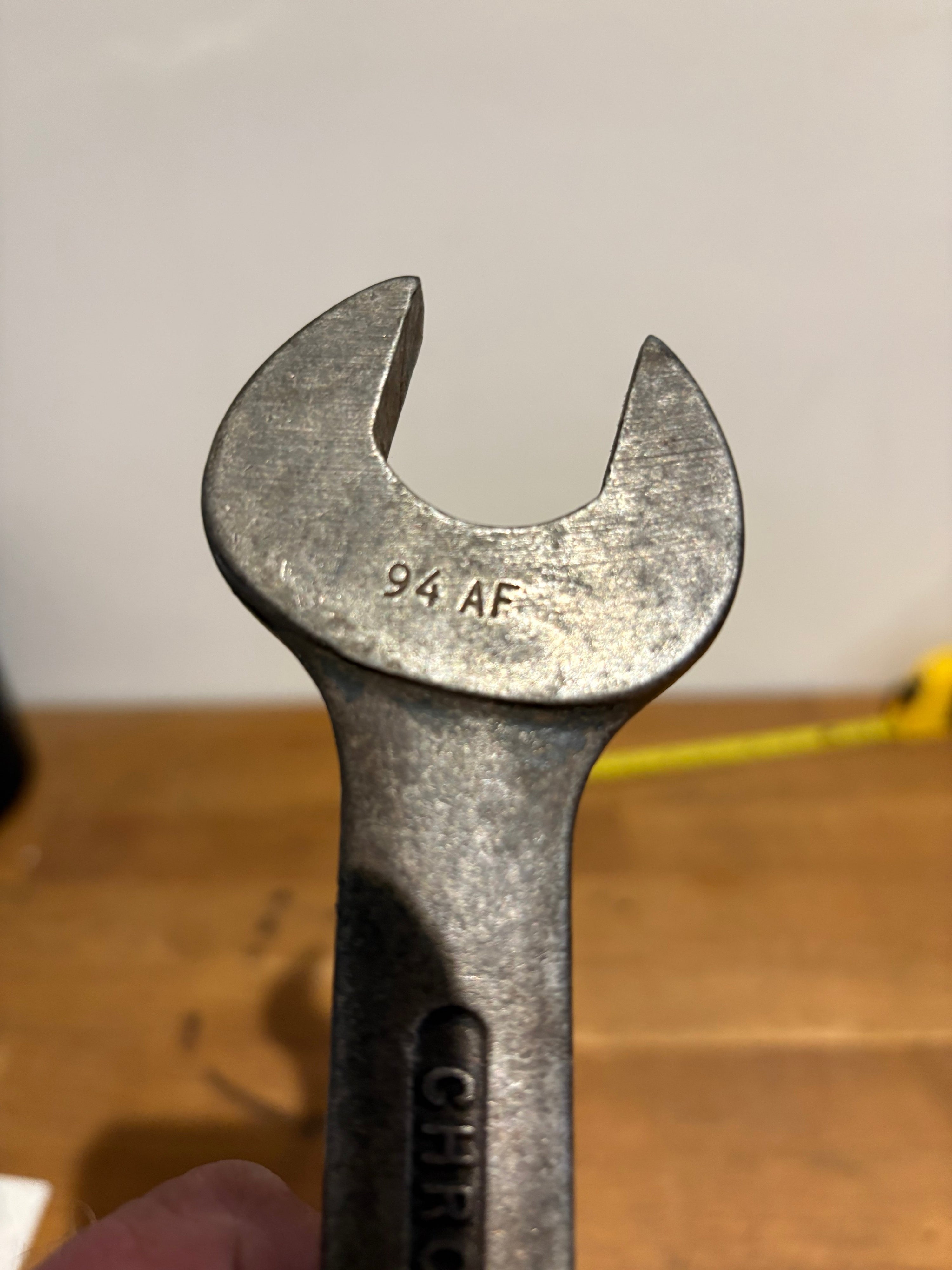 Vintage Snail Brand Chrome Alloy Steel 9 Spanner. 94af / 112af. Open Ended