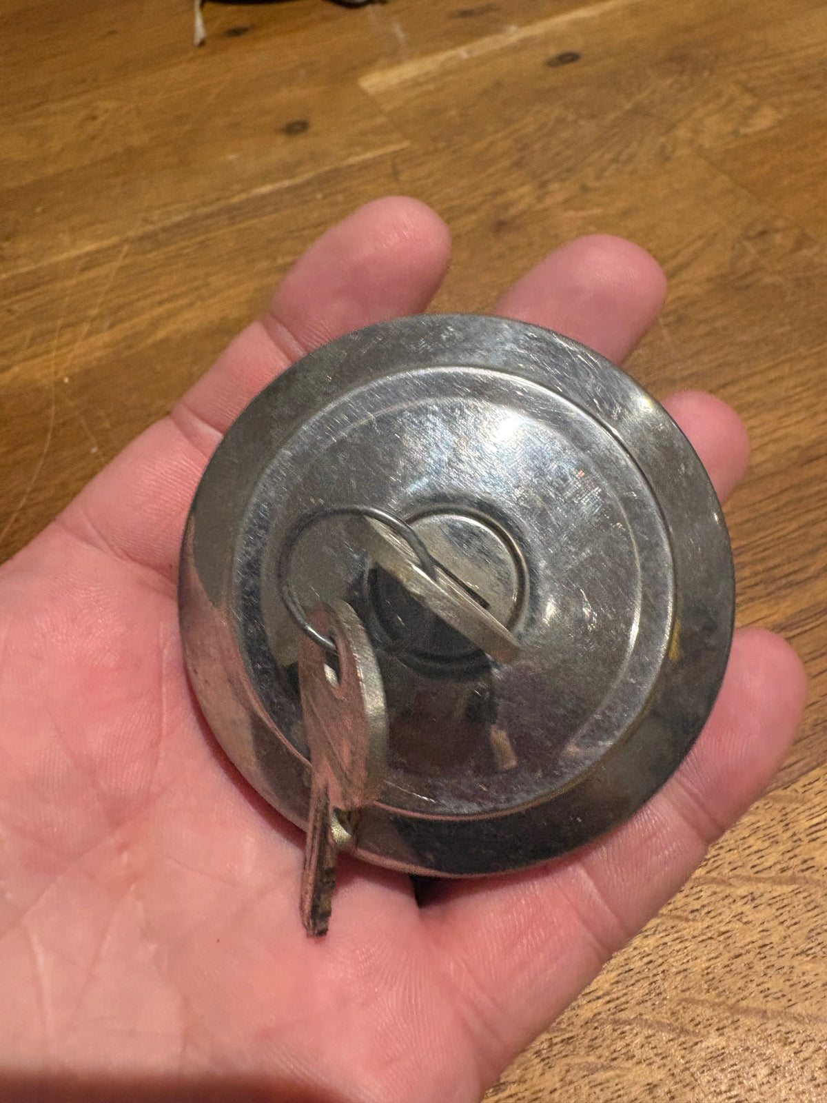 Vintage Chrome Car Petrol Cap .