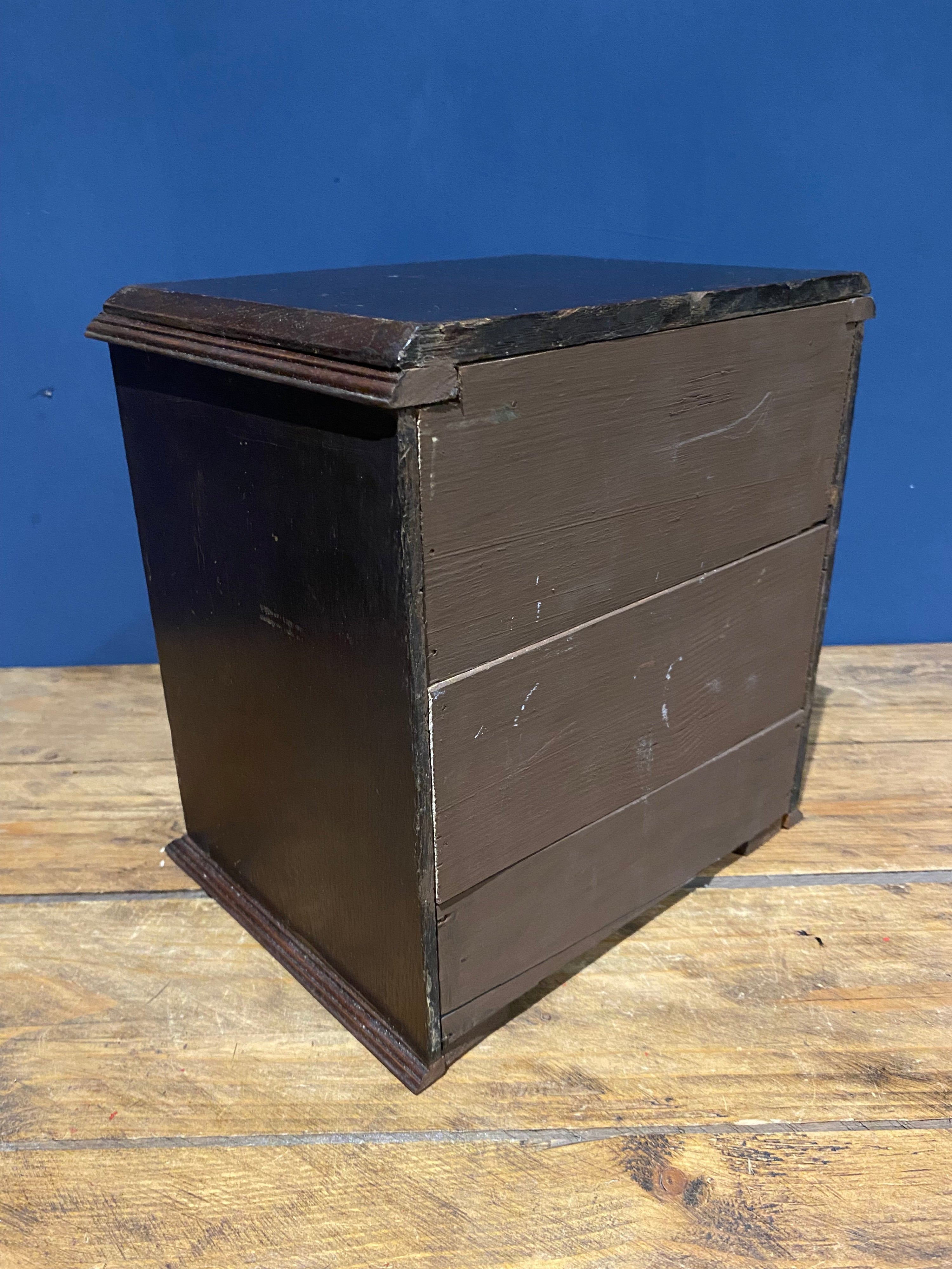 Antique Four Drawer Apprentice Piece/drawers Cabinet