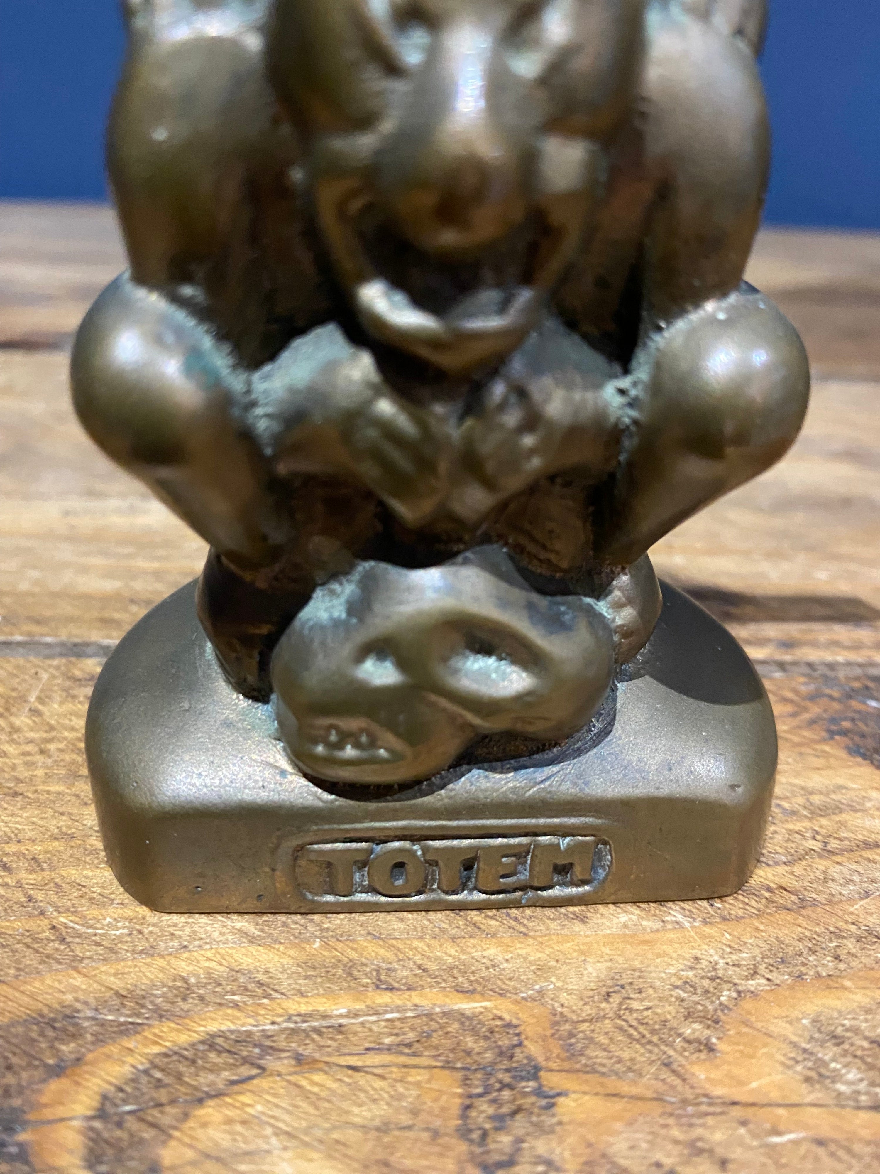Heavy brass totem ornament