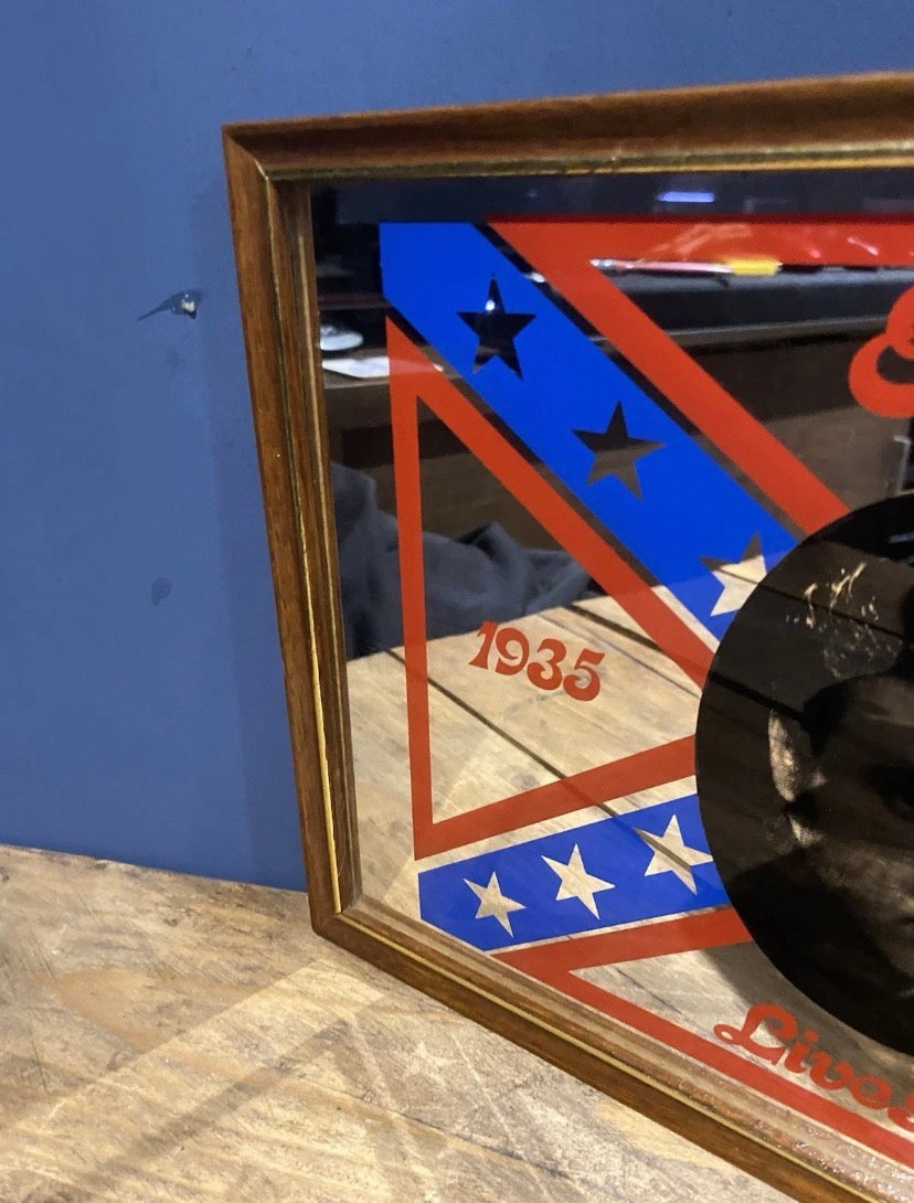 Vintage Elvis Presley 1935-1977 Mirror, Confederate Flag , Elvis Lives On.
