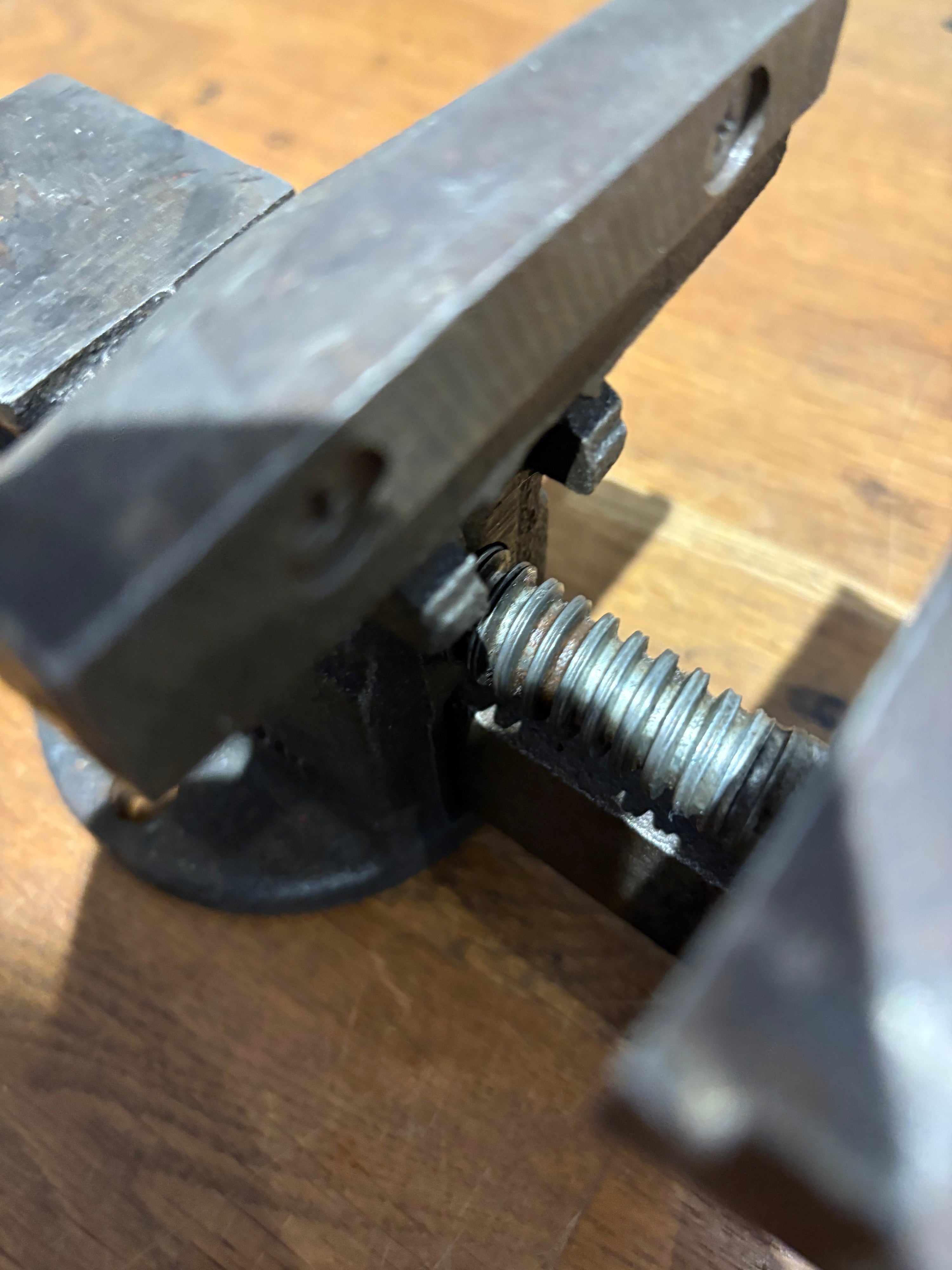 Vintage Hilka Bench Vice , 3.5” Jaws , Made In Japan