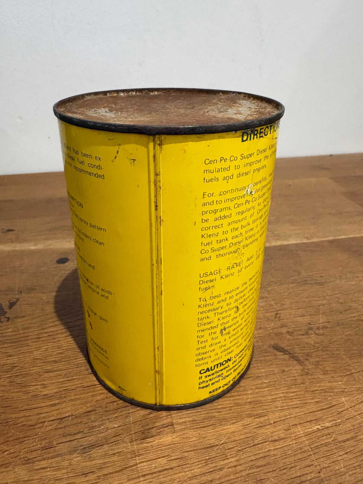 Vintage Cen-Pe-Co Super Diesel Klenz Can , 1 Quart With Contents