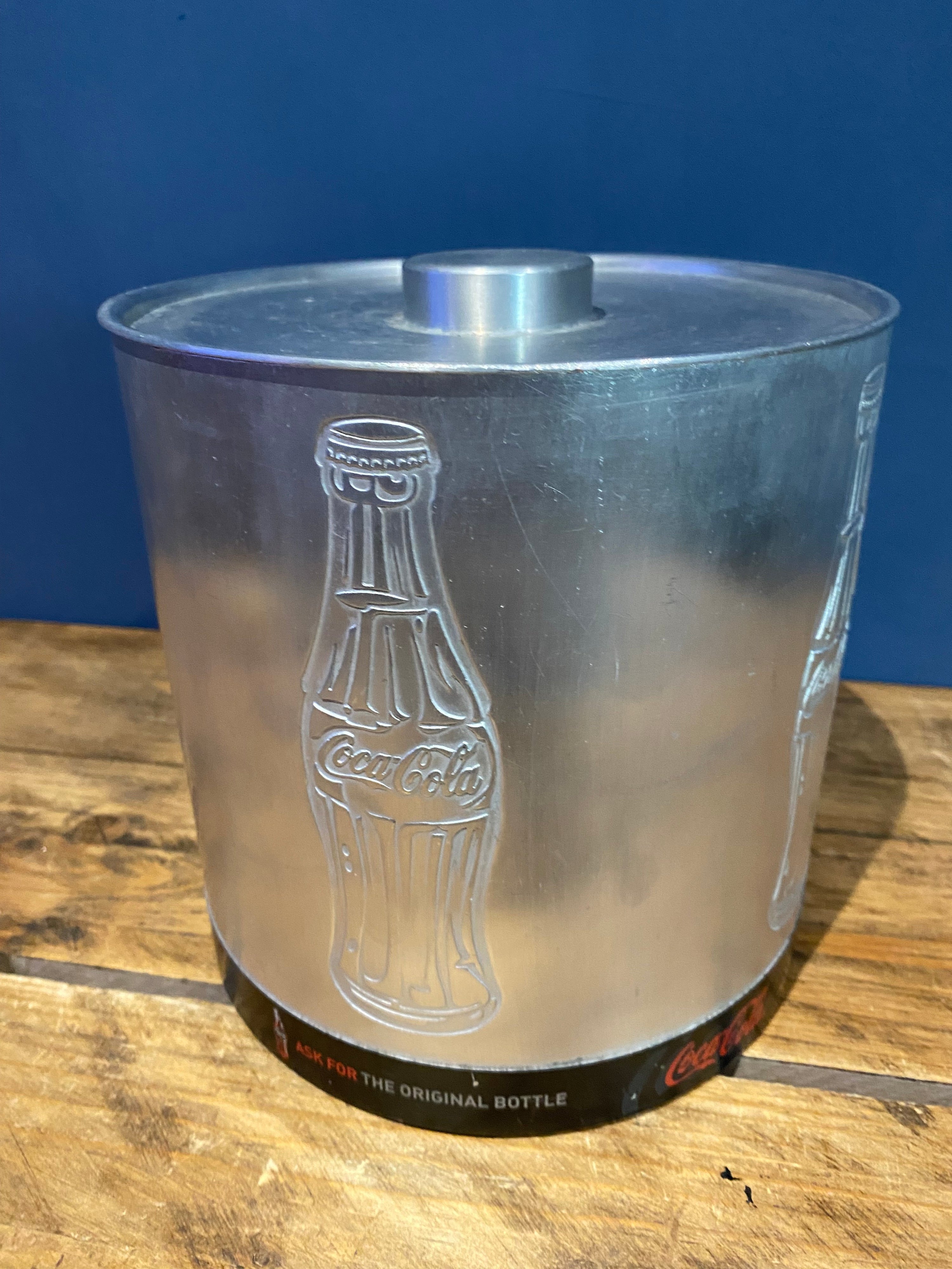Vintage Alloy Coca Cola Ice Bucket