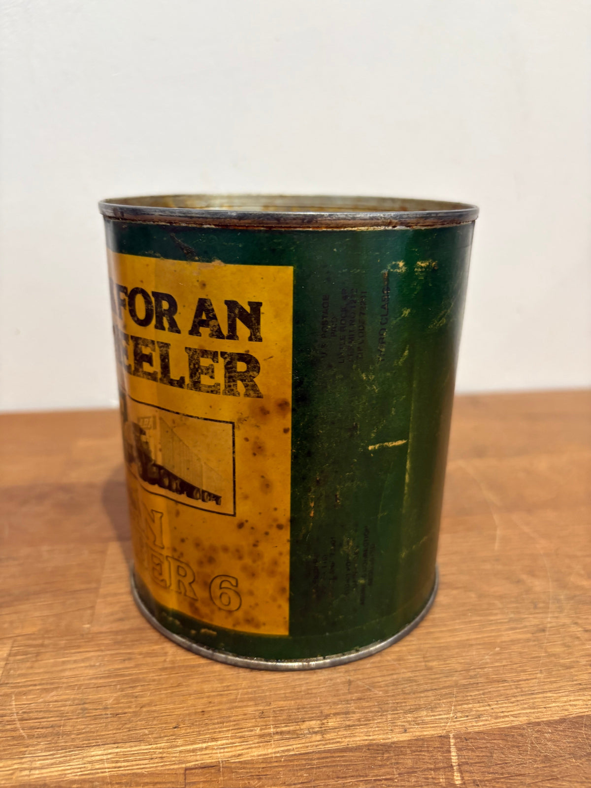 Vintage ABF Freight Trucking Tin Can No 6 Ford 18 Wheeler