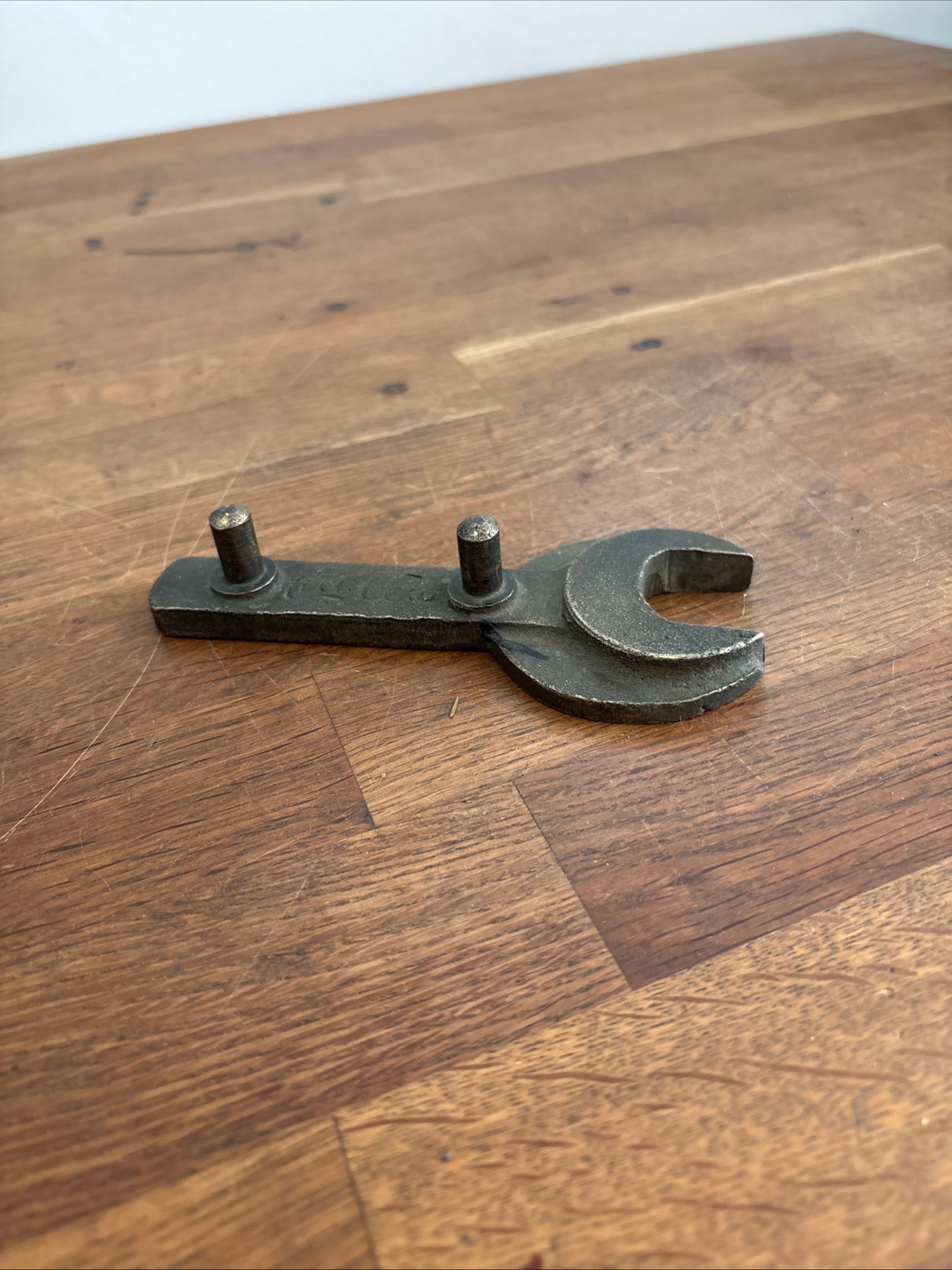 Unusual And Rare Coca Cola Barrel Spanner / Mechanic Spanner In Bronze