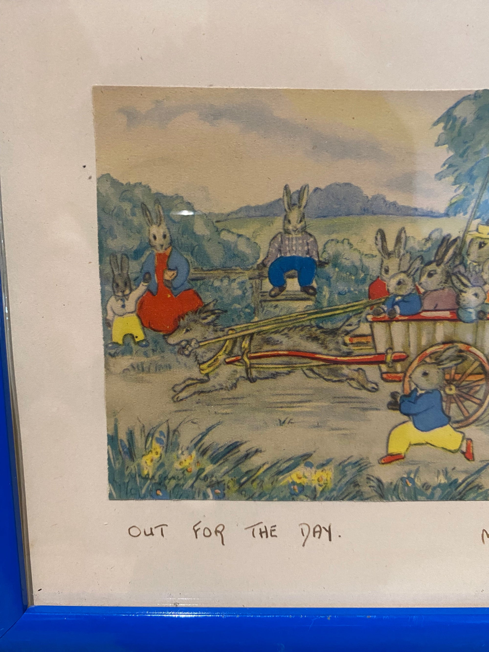 Vintage Margaret Ross ‘ Out For The Day’ Nursery Print.