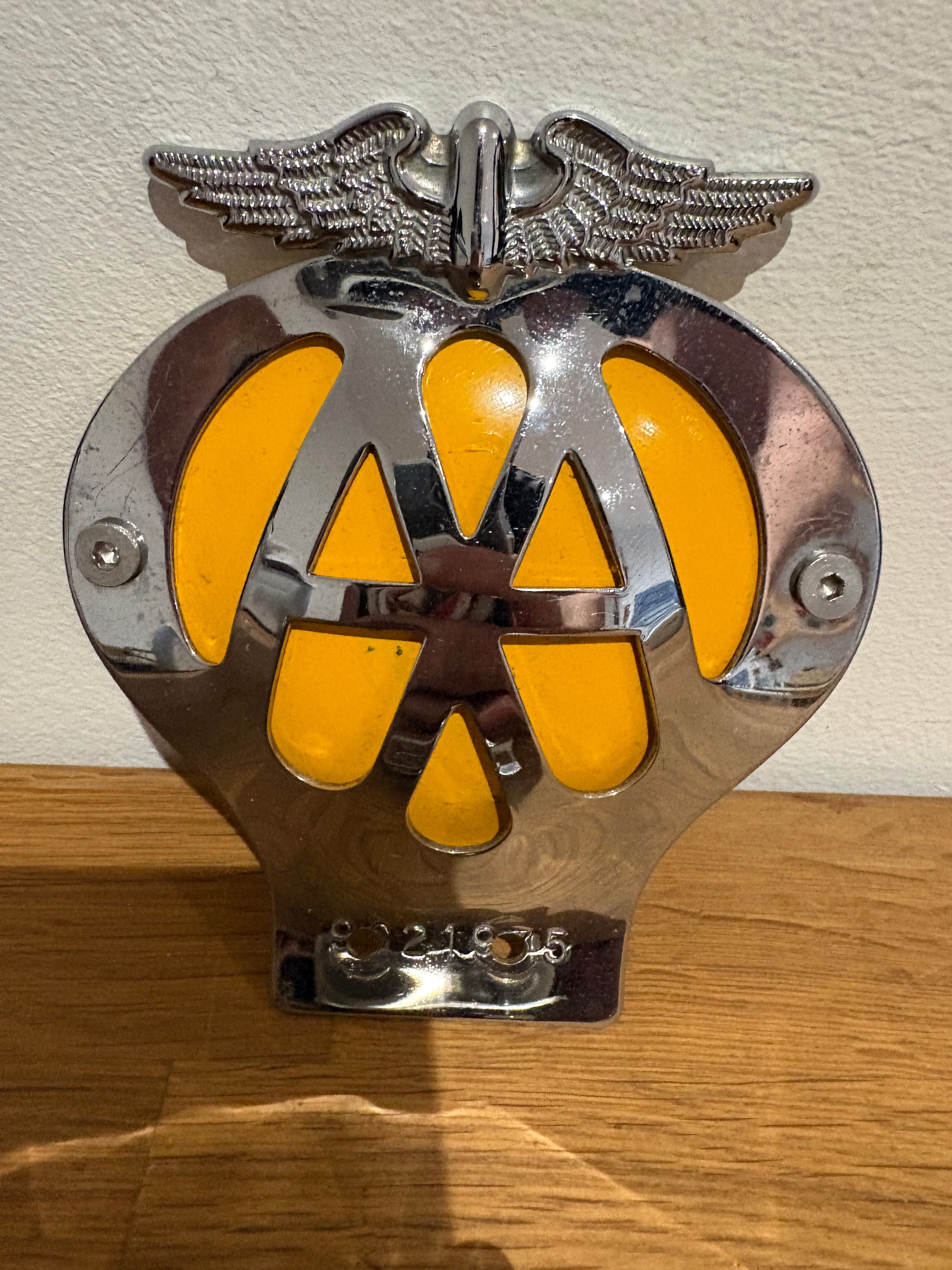 Vintage AA Car Badge / Motorcycle Badge