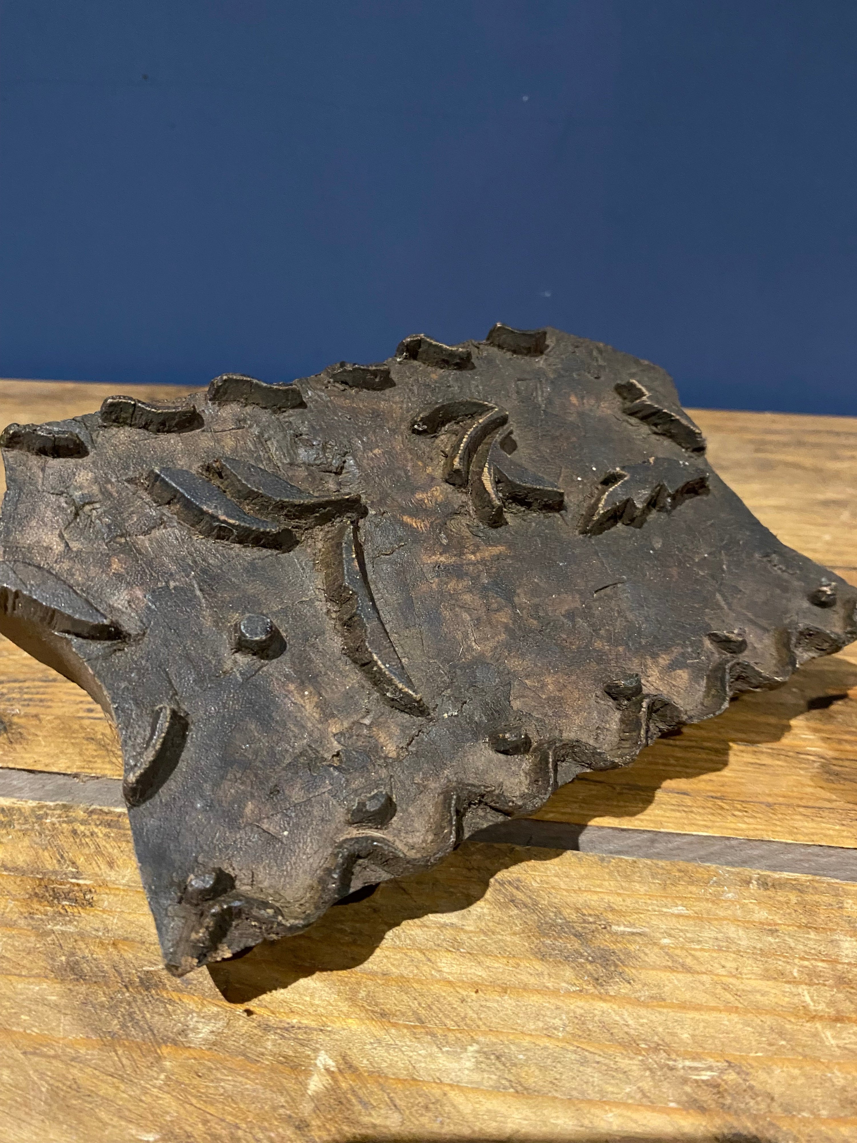 Early Antique Wooden Print Blocks or Stamps