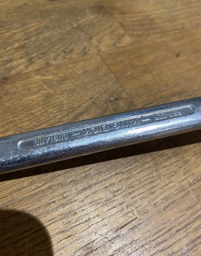 Vintage King Dick Ring Spanner. RSA226, 13/16 Af + 7/8 Af