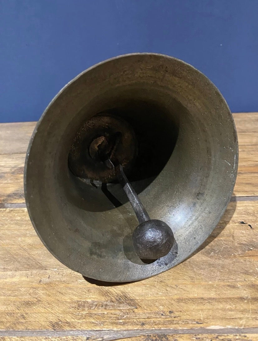 Vintage/ Antique 3:8 , 11.5 Inch Tall Hand Bell/ School Bell