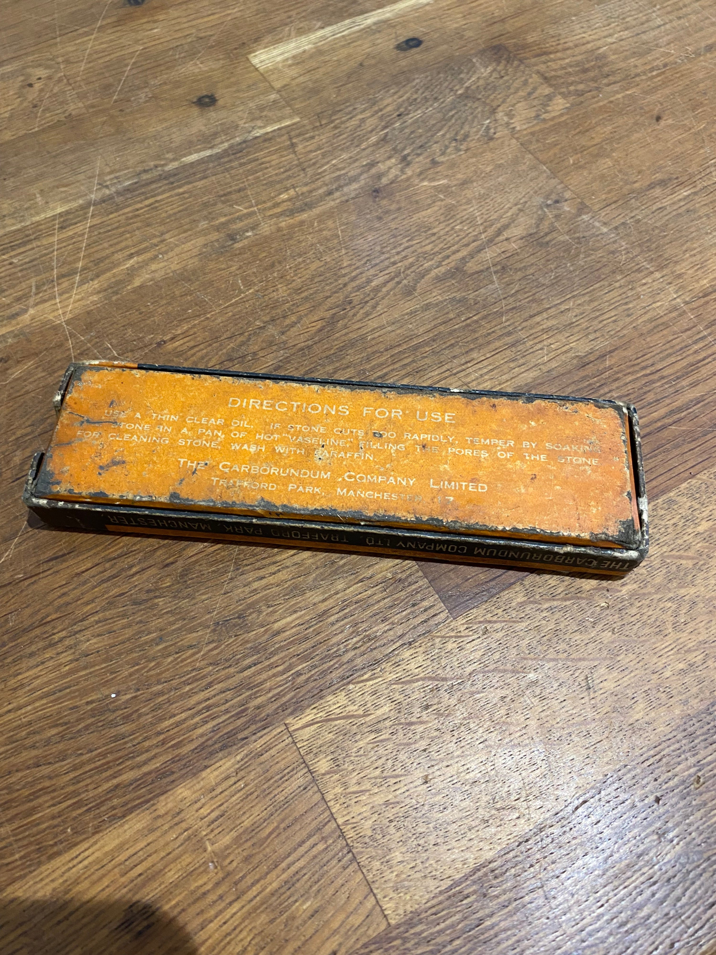 Vintage Carborundum Silicone Carbide Sharpening Stone