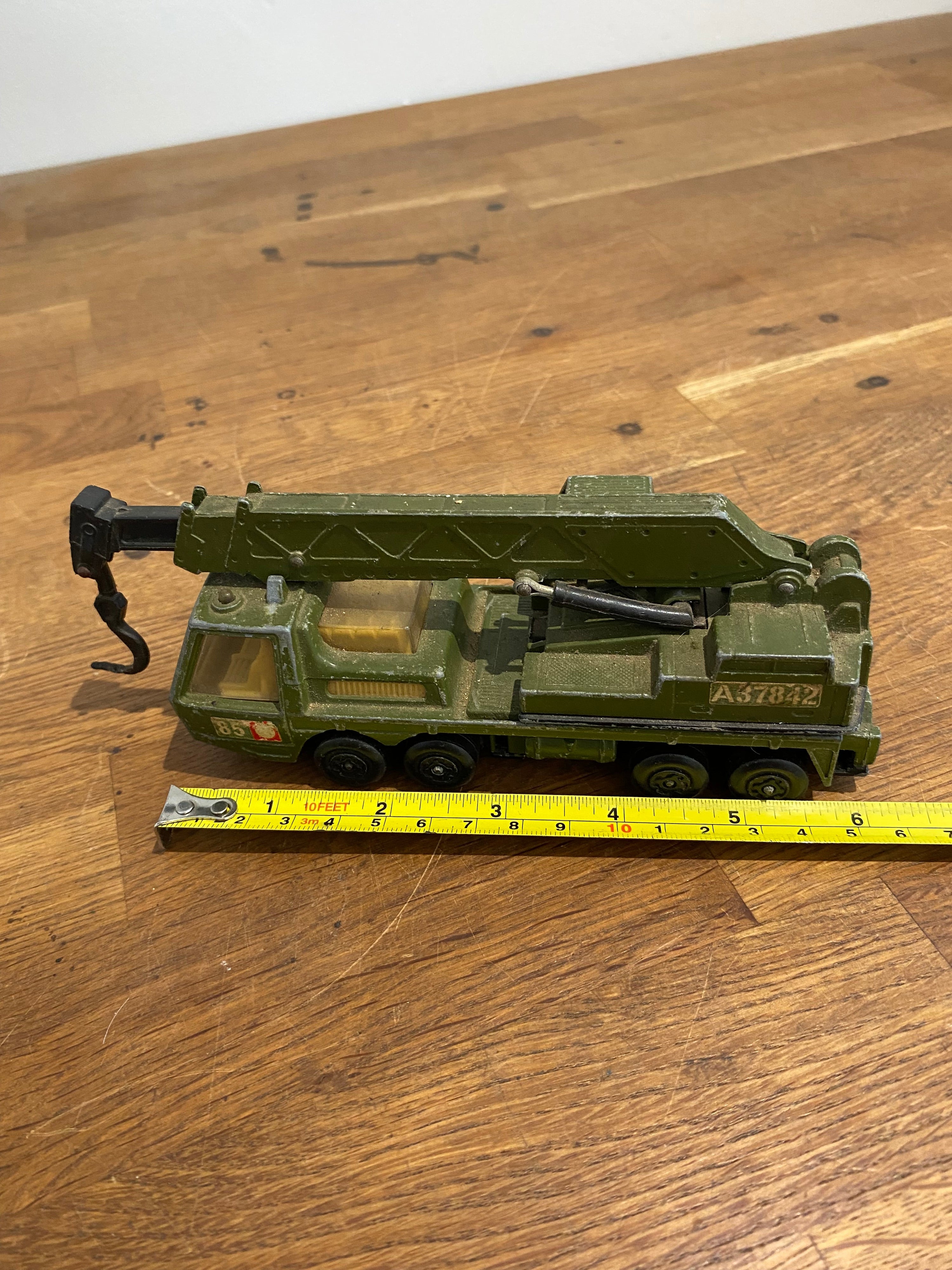 Matchbox Superkings K-12 Hercules Mobile Crane Military, 1974
