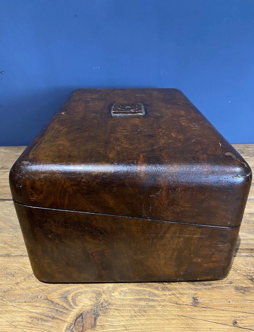 Antique Box / Writing Slope In Need Of Tlc , Secret Compartment.