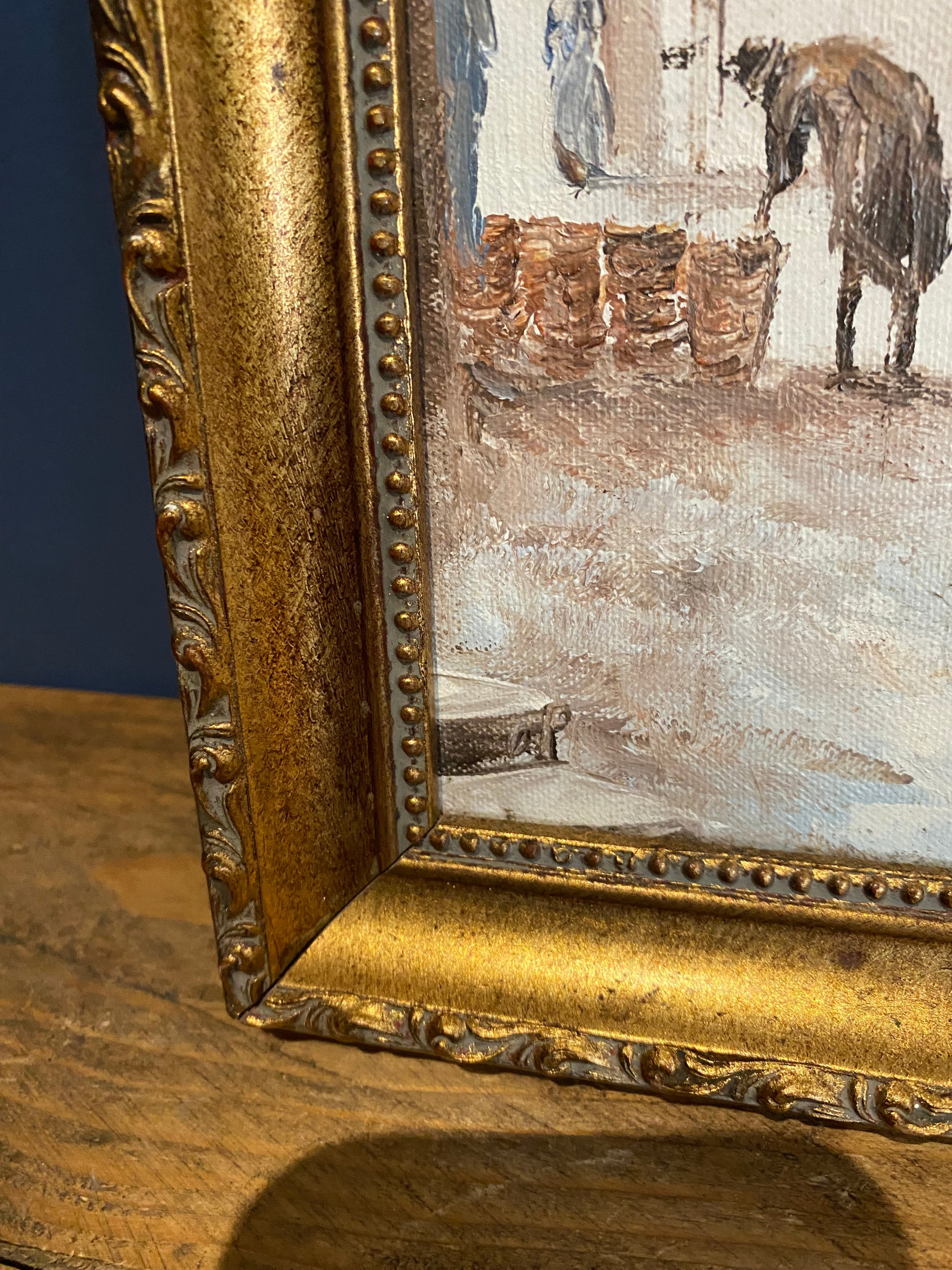 Antique C Wilson Painting, Oil On Canvas