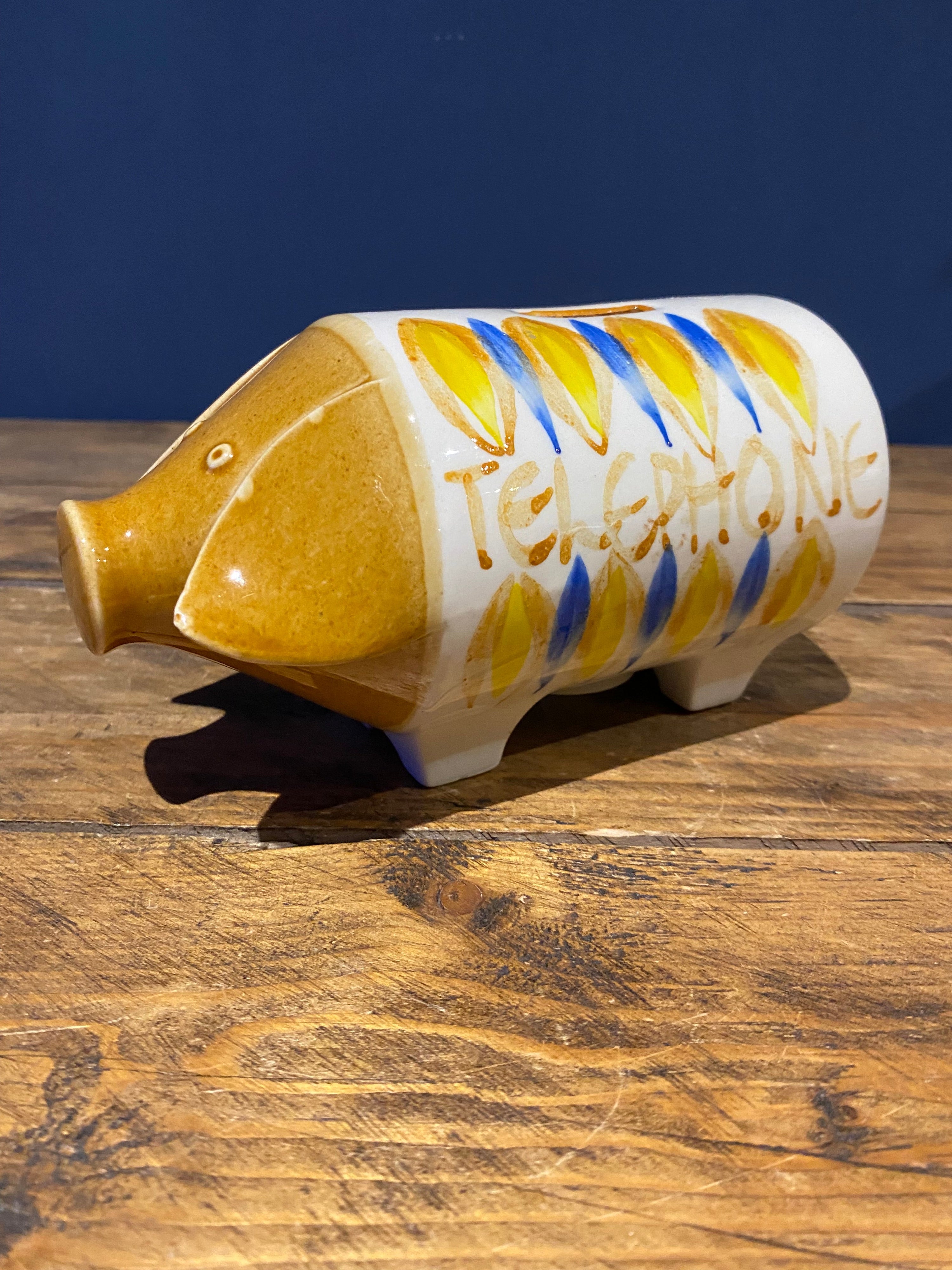 Vintage Telephone Money Box / Piggy Bank , Ceramic 70’s/80’s