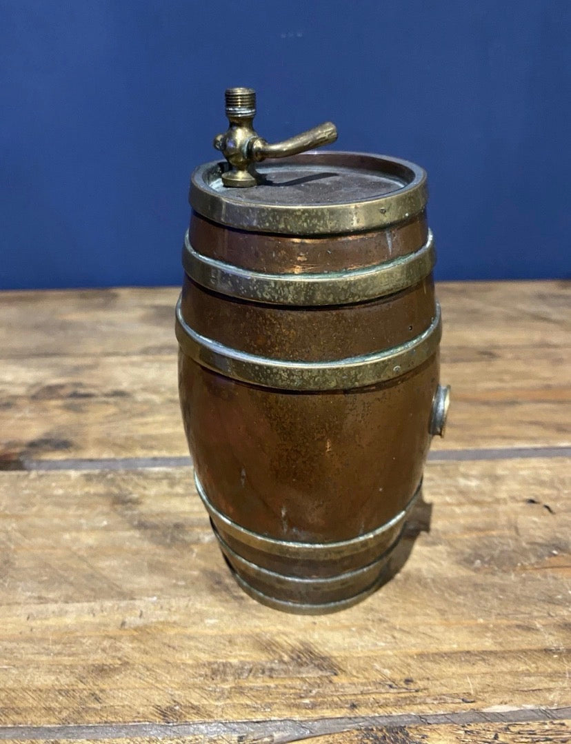 Scratch Built Copper And Brass Barrel , With Tap.