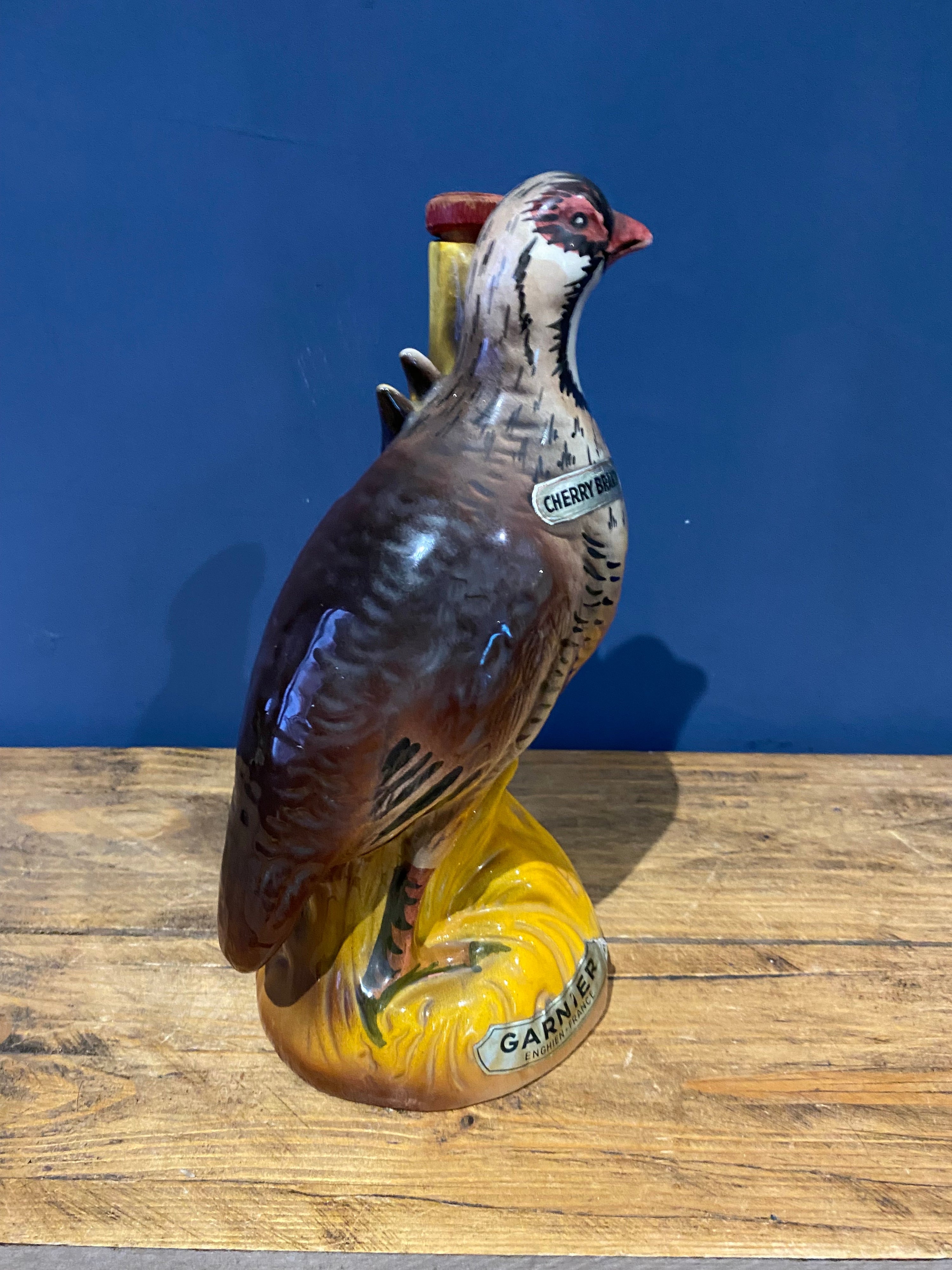Vintage 70’s Garnier cherry brandy ceramic decanter