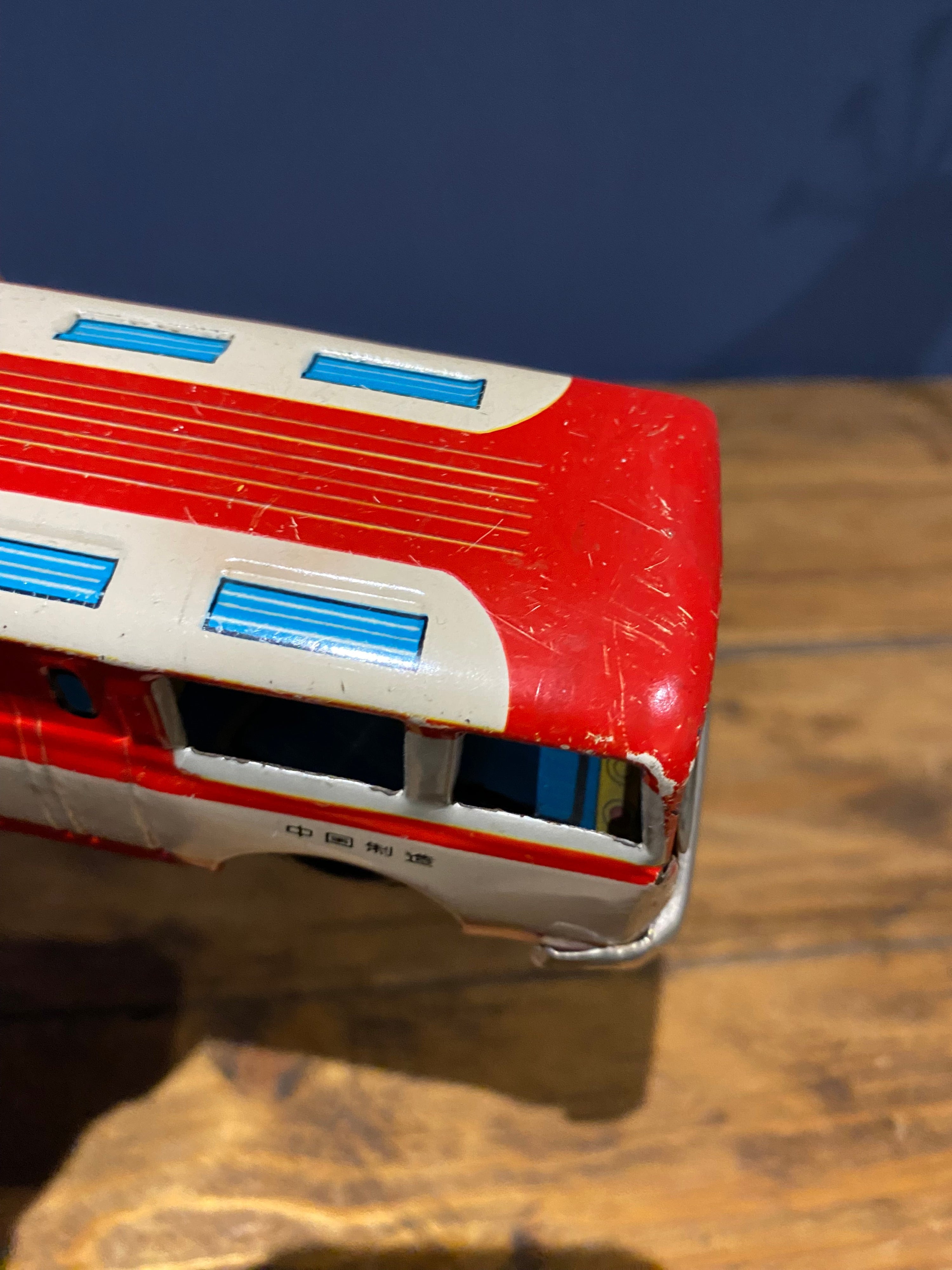 Vintage Tinplate SFTF , Made In China , Tinplate Bus