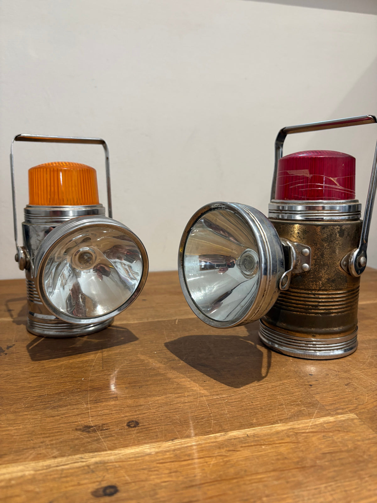 Pair Of Vintage Pifco Motoring Lamps / Torches / Camping Lamps