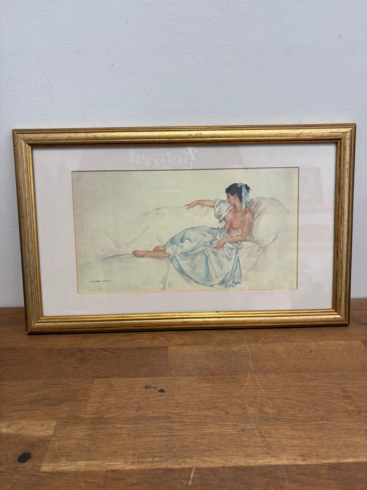 William Russel Flint Framed Art Print Entitled ‘ The Blue Ribbon’ .
