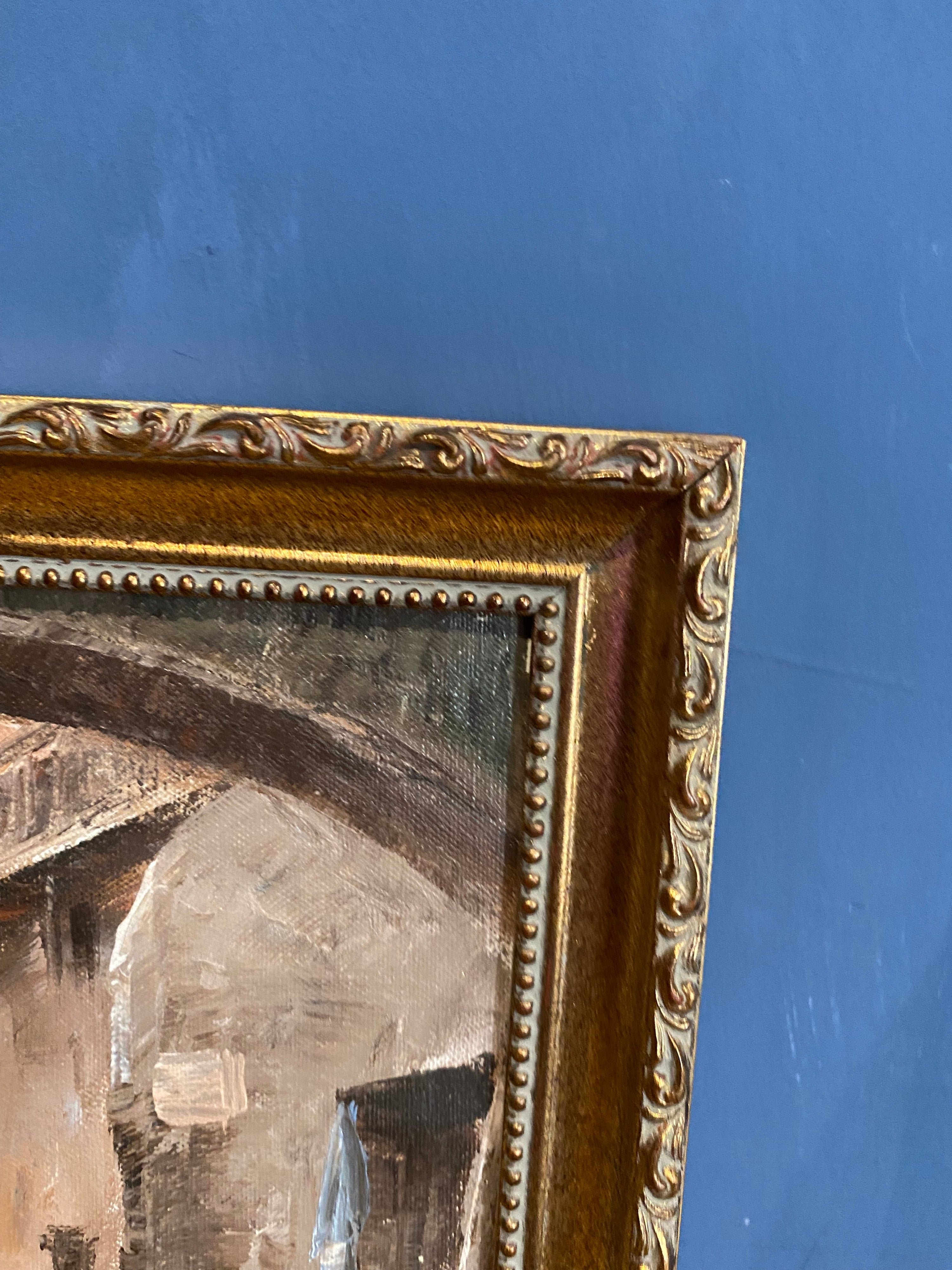 Antique C Wilson Painting, Oil On Canvas