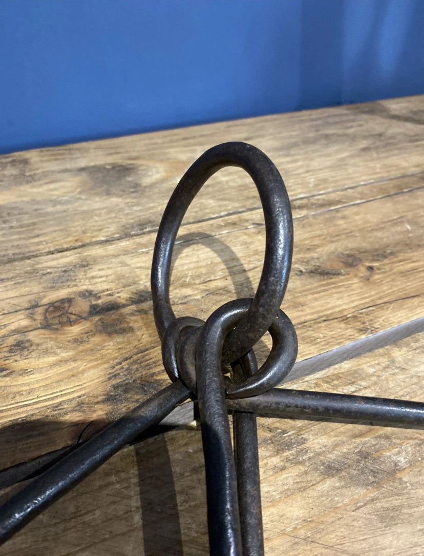Rare Antique Game Hooks   , Wrought Iron , On A Ring