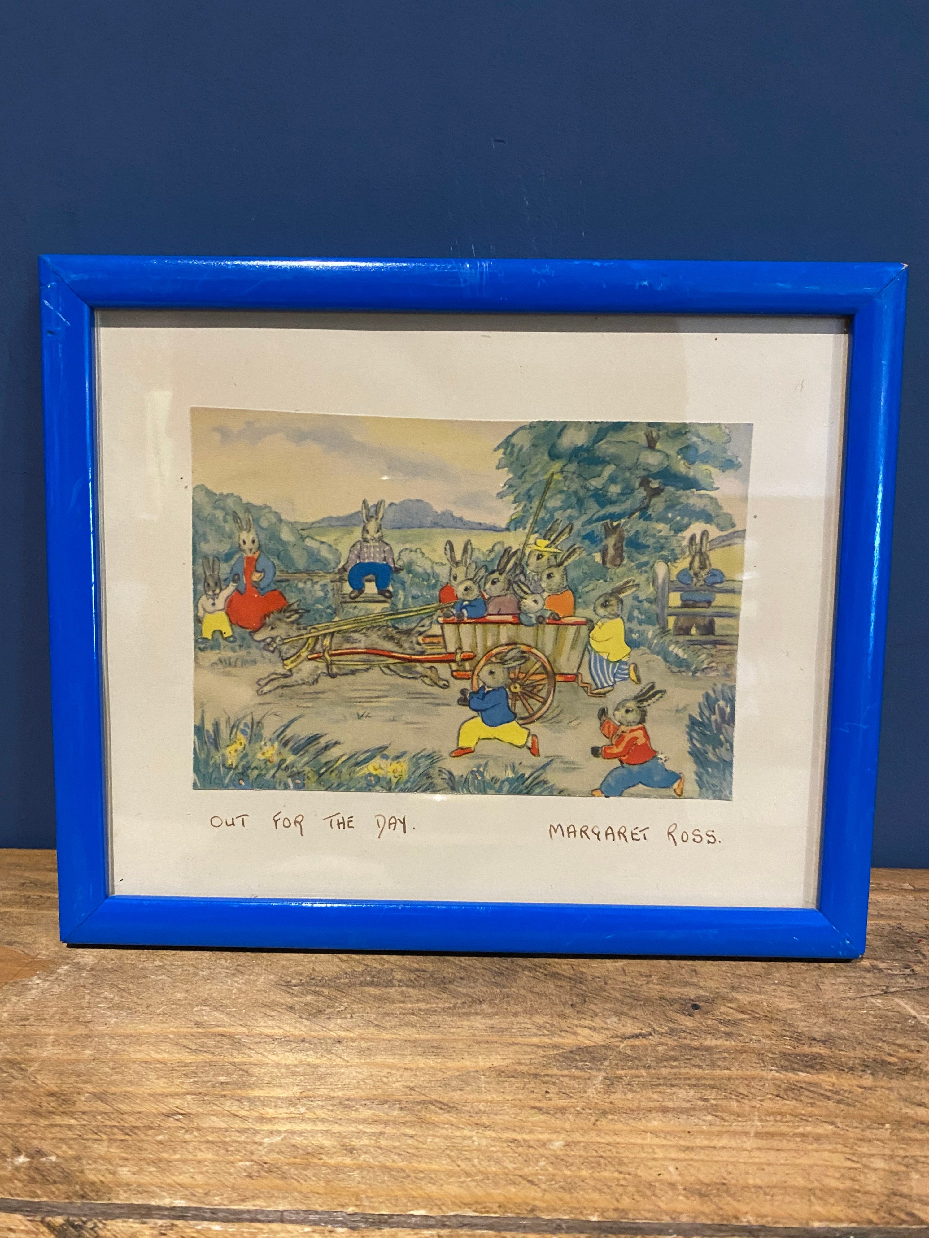 Vintage Margaret Ross ‘ Out For The Day’ Nursery Print.