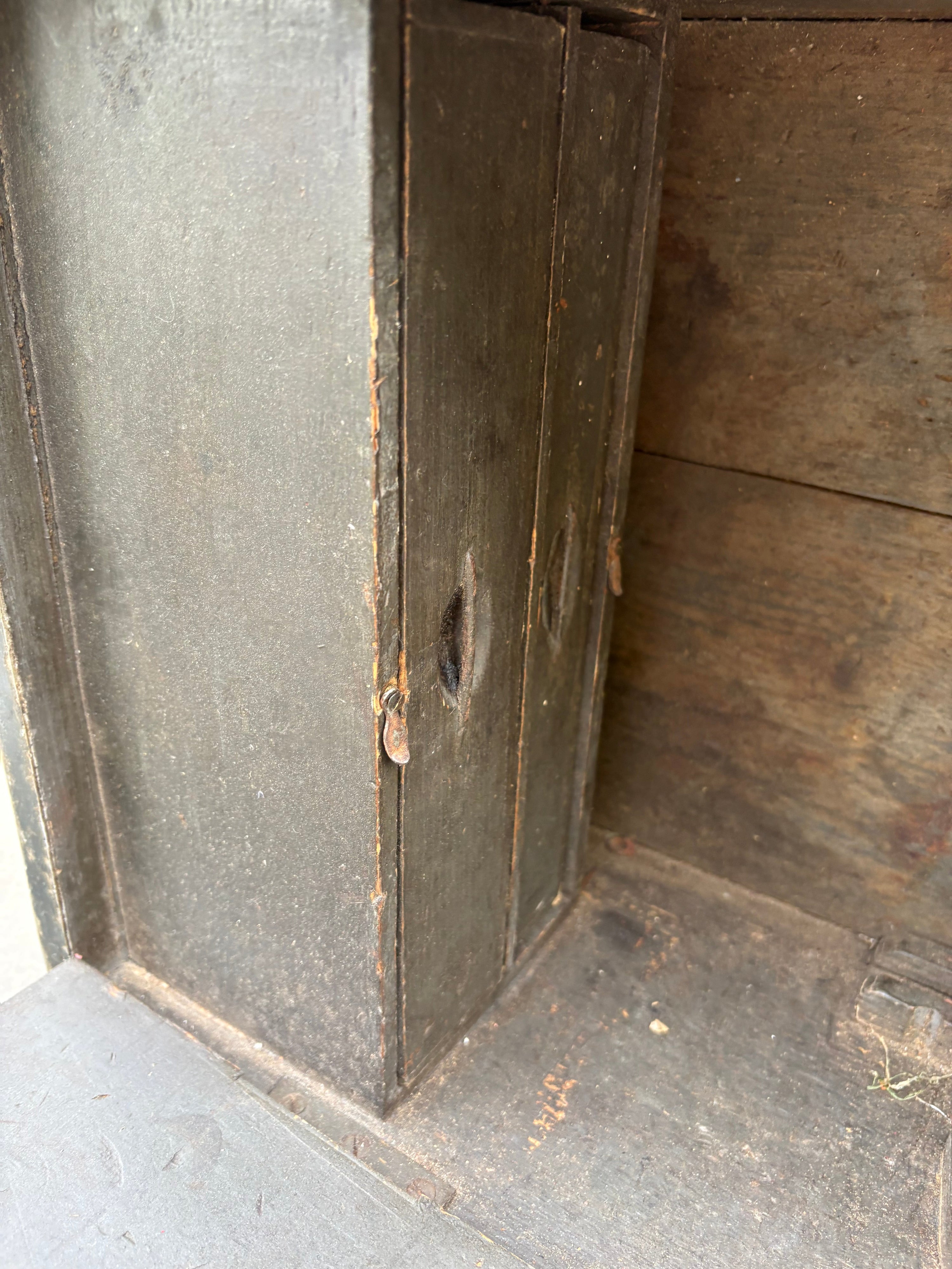 Vintage Wooden Toolbox/ Tool Chest. Metal Edges