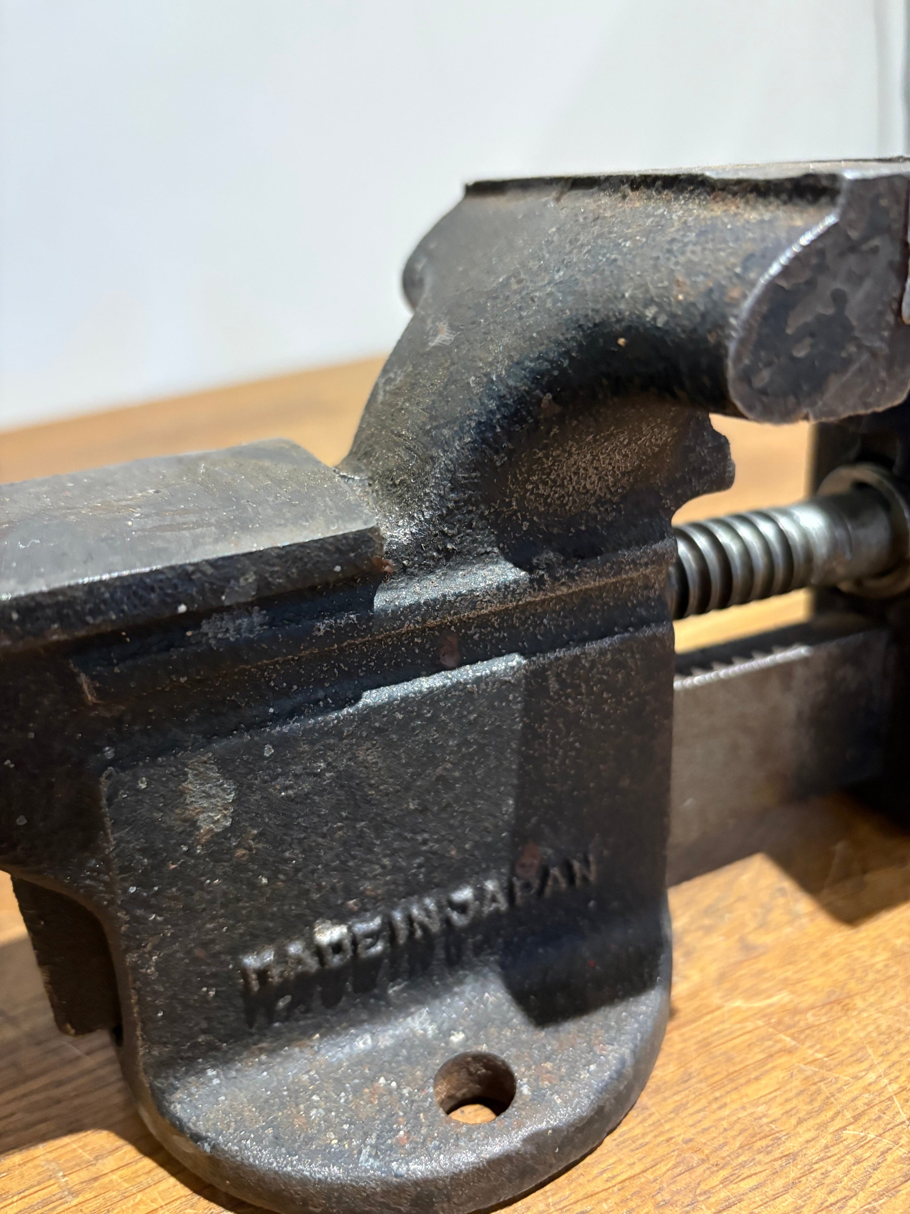 Vintage Hilka Bench Vice , 3.5” Jaws , Made In Japan