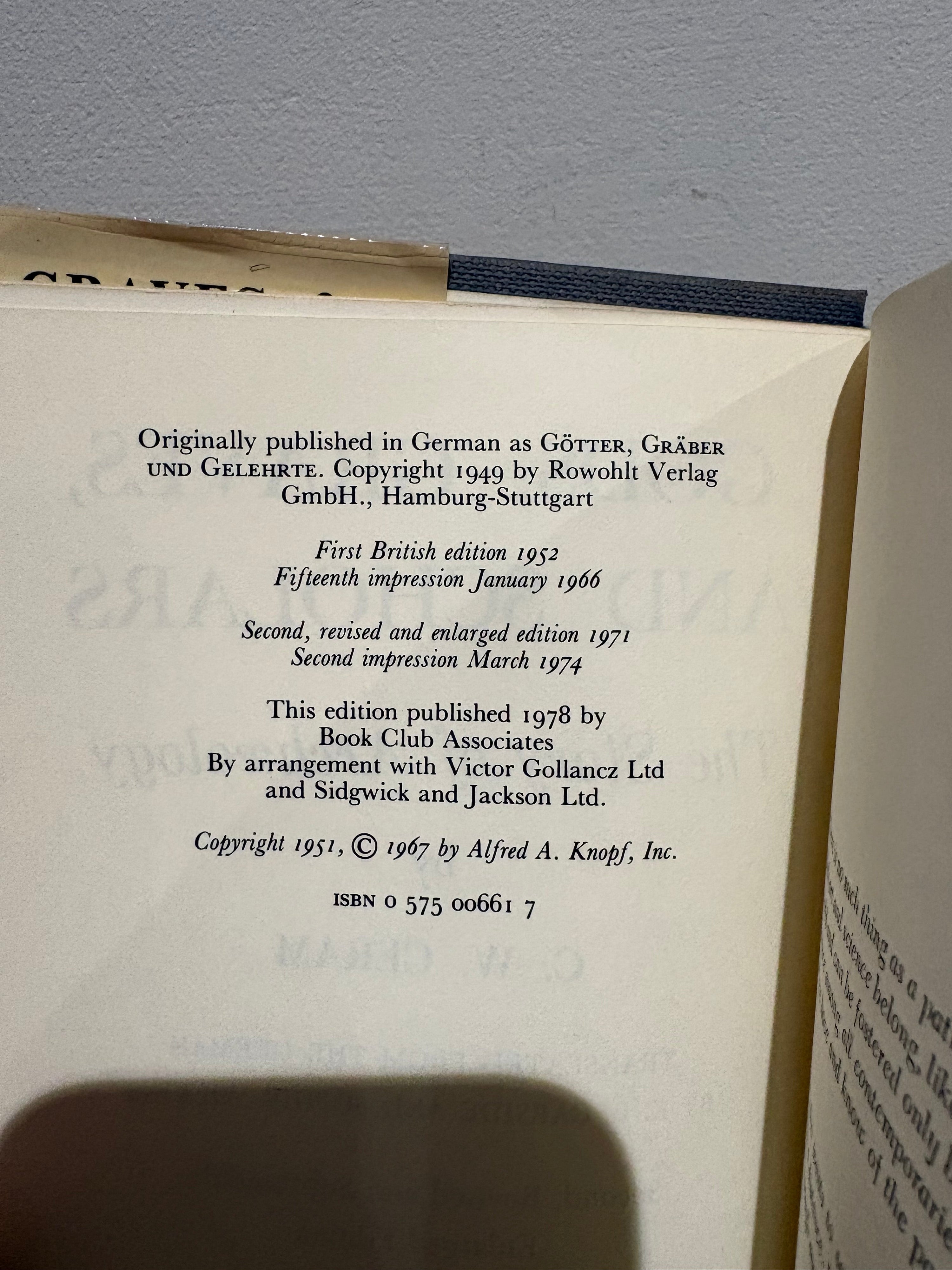Gods, Graves & Scholars, The Story Of Archaeology. C W Ceram, 1978 Hardcover