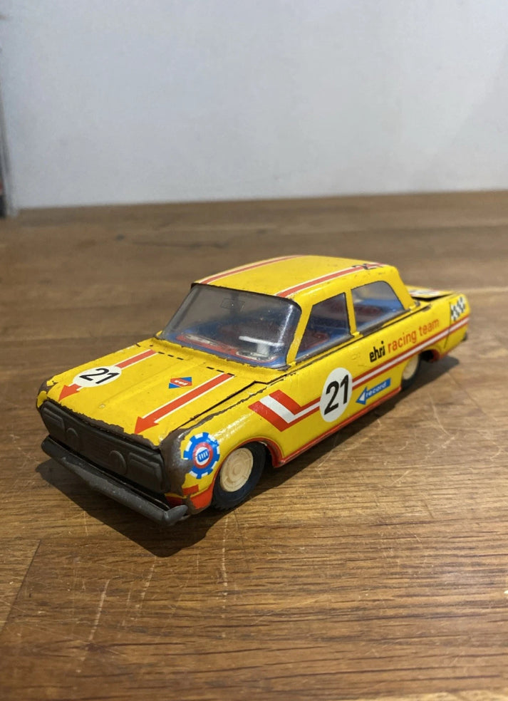Vintage Rare Ehri Racing Team , Tin Plate Toy Car