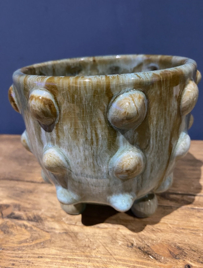 Decorative Ceramic Plant Pot , Bobble Design