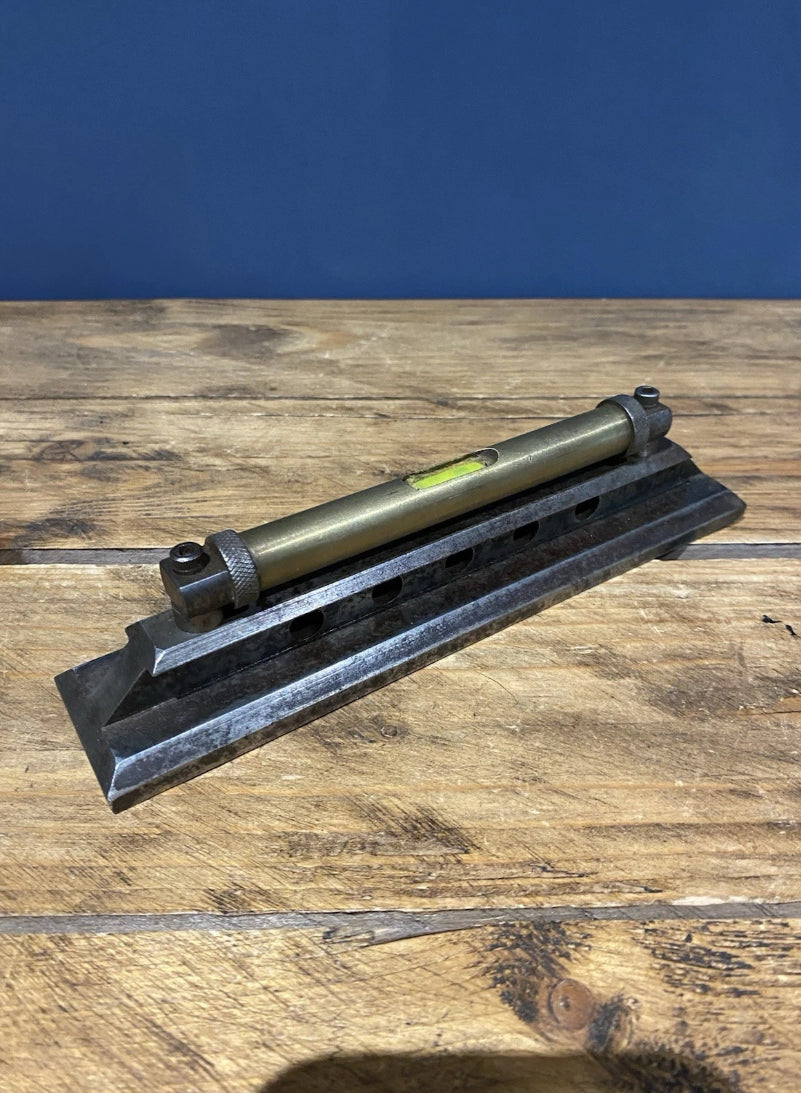 Antique Brass And Cast Machine Level, Spirit Level
