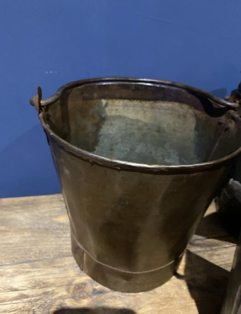 3 X Vintage Galvanised Buckets , Medium