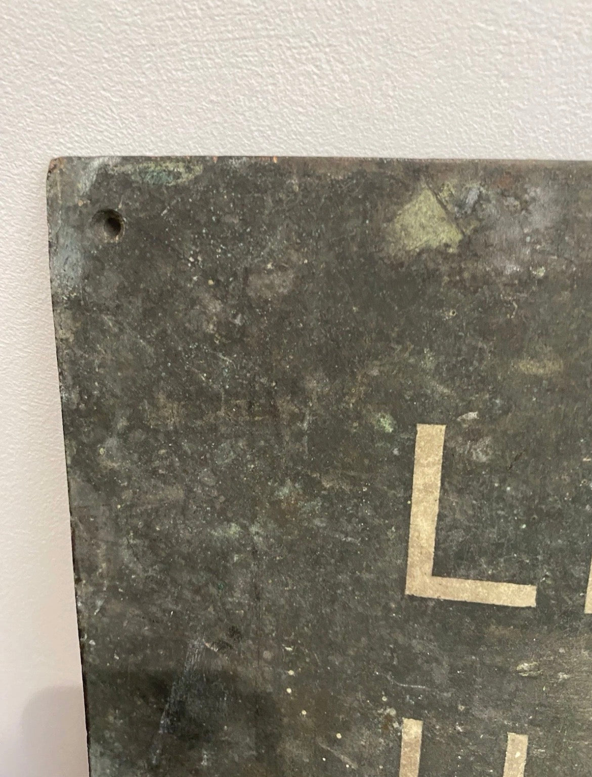 Vintage Lincoln Unionist Association Bronze Sign , As Found Condition